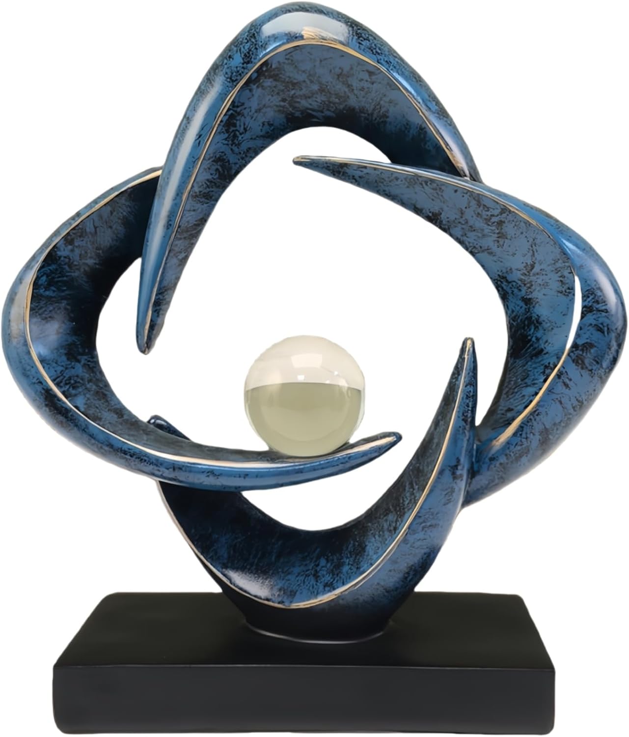 Modern Blue Abstract Sculpture for Home Decor