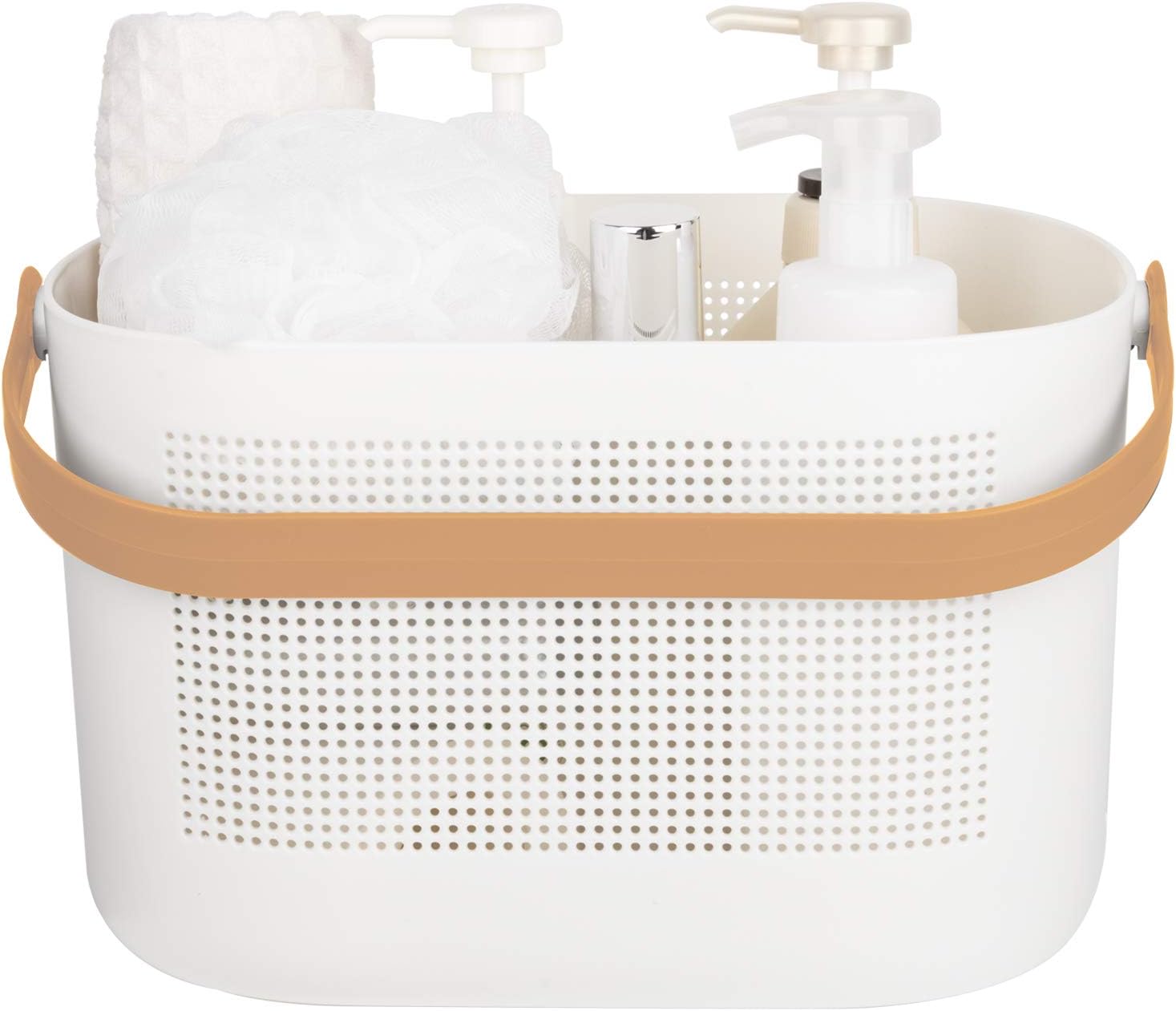 UUJOLY Yellow Plastic Storage Baskets with Handles