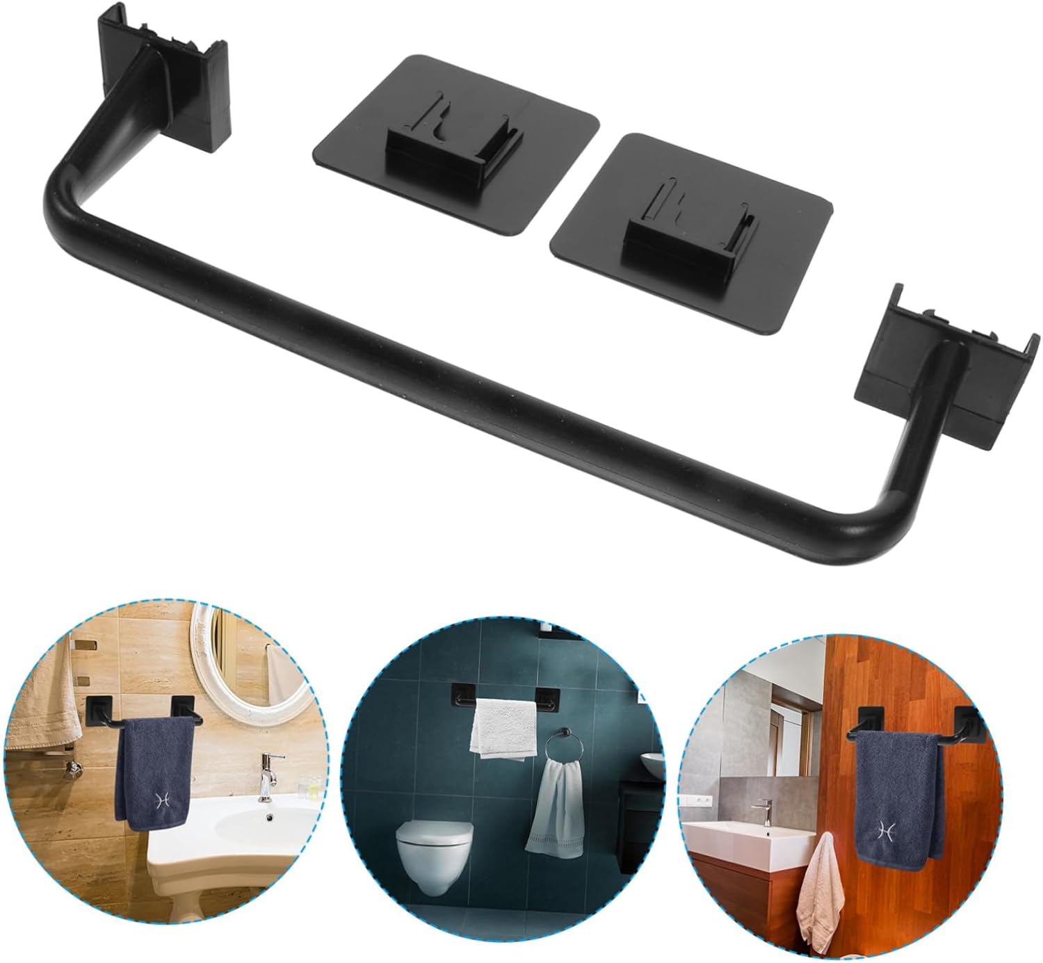 SOPOTUTU Wall Mounted Towel Rack - Self Adhesive Space Saving No Drilling Required