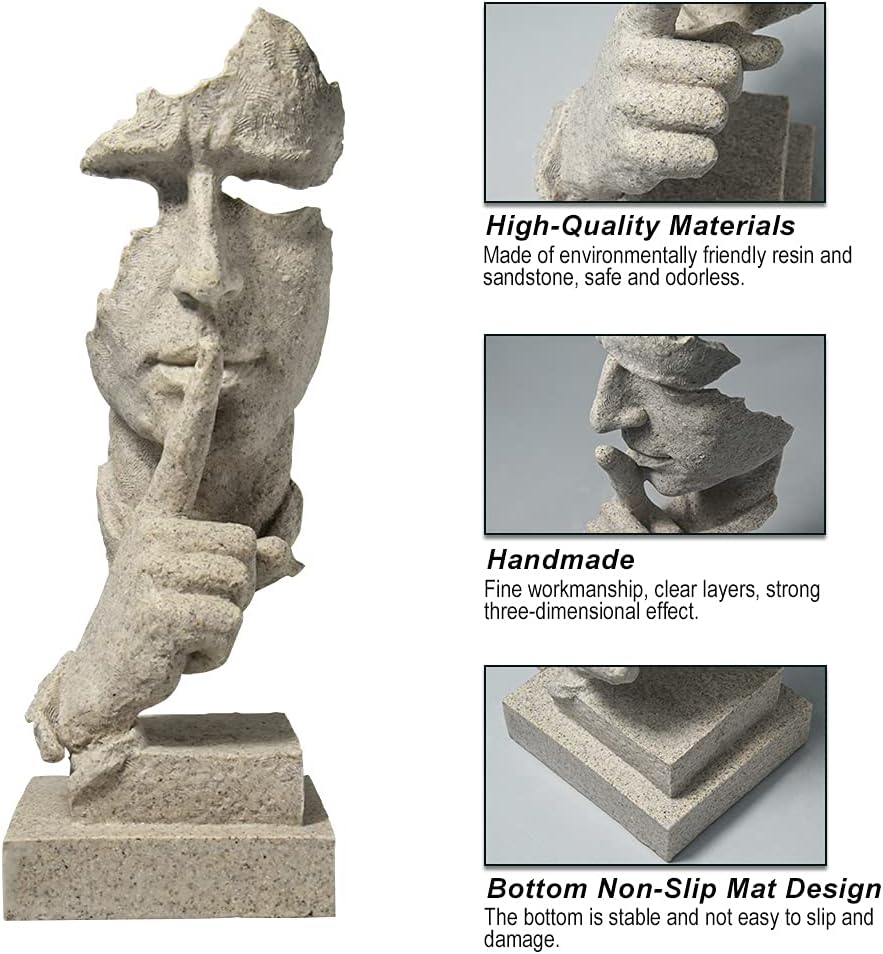Fazhongfa Thinker Statue - Modern Abstract Art Resin Sculpture