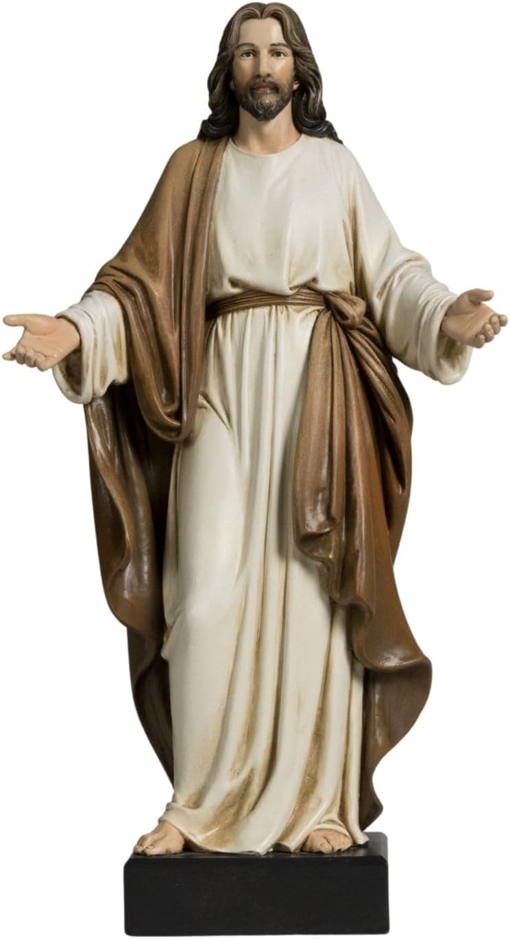 12 Inch Hand Painted Jesus Statue Religious Home Decor