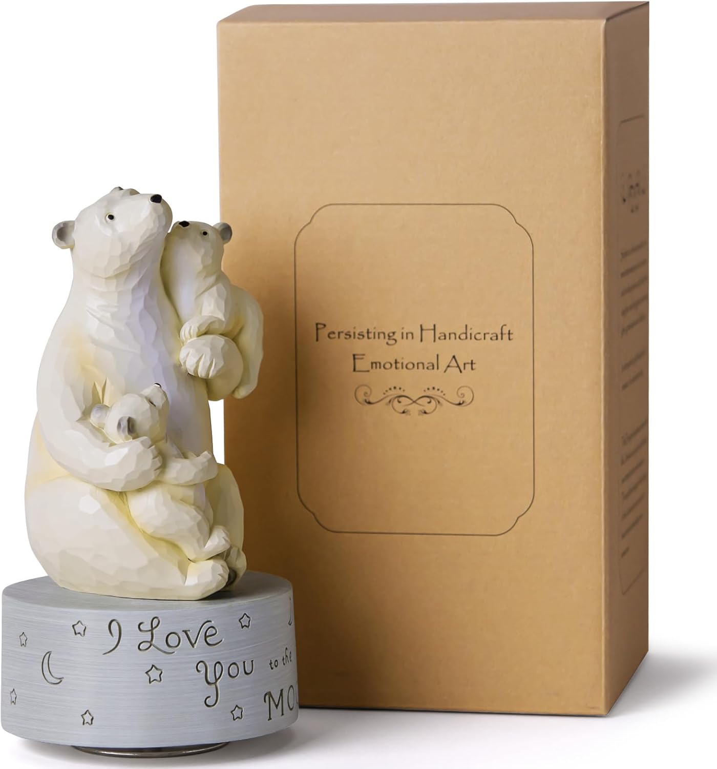 AIDLNS Polar Bear Family Music Box Figurine Gift