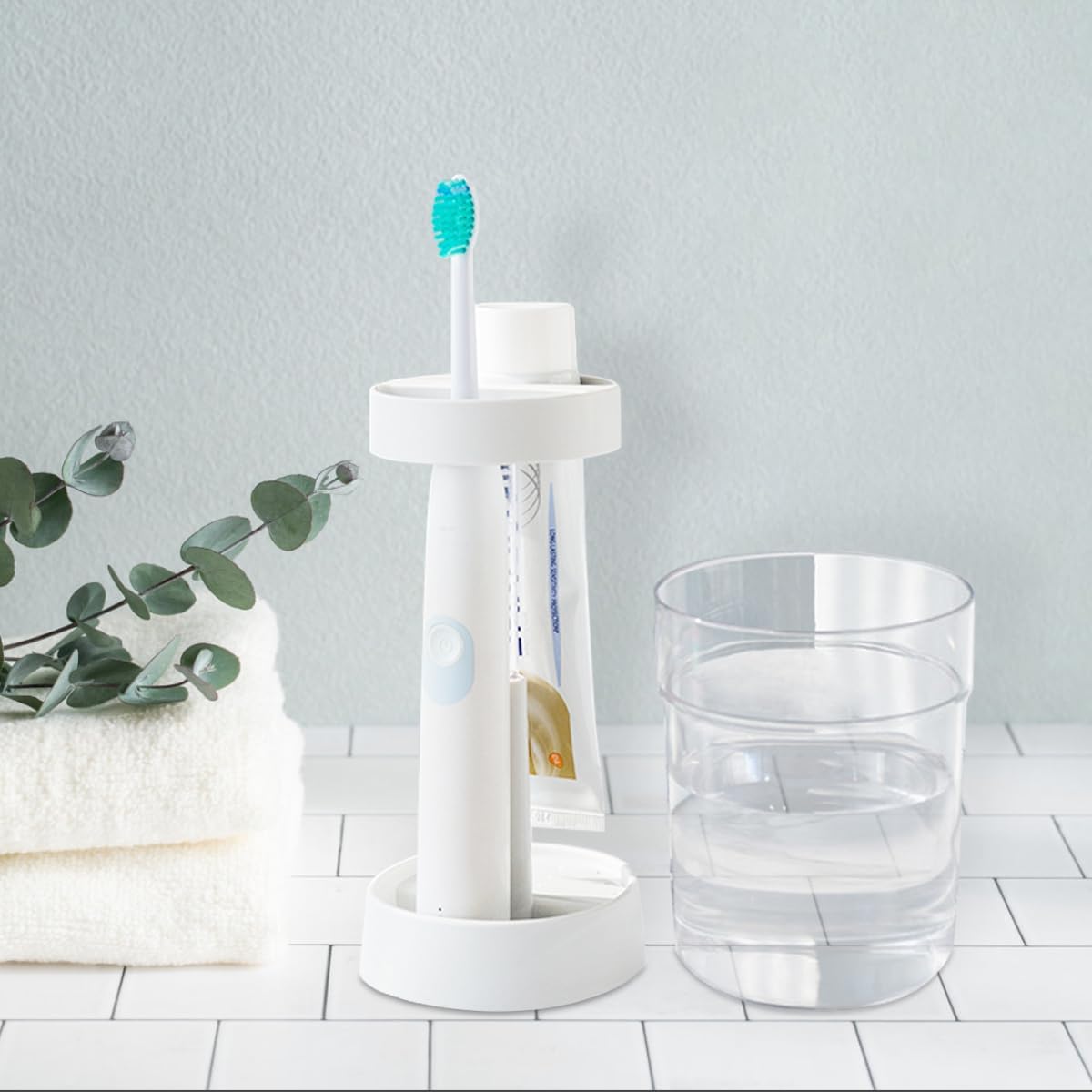 GTILE 2 Pack Toothbrush Holder with Cup and Cover