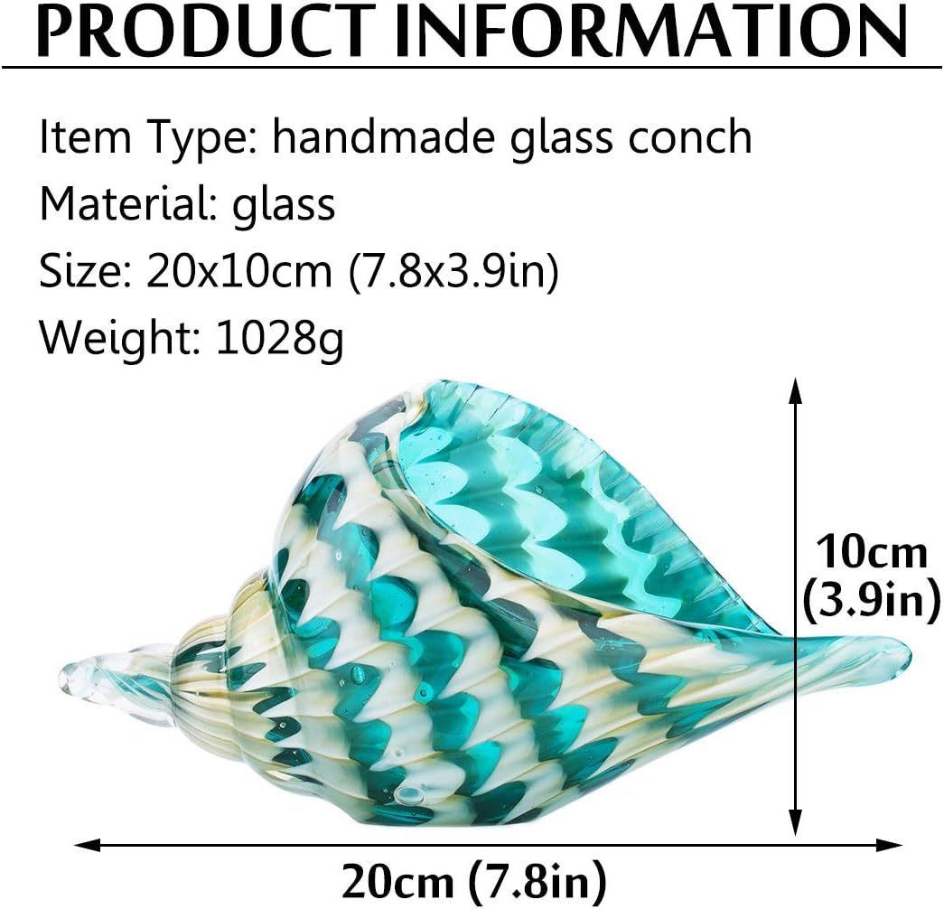QF Handmade Glass Seashell Decor Art