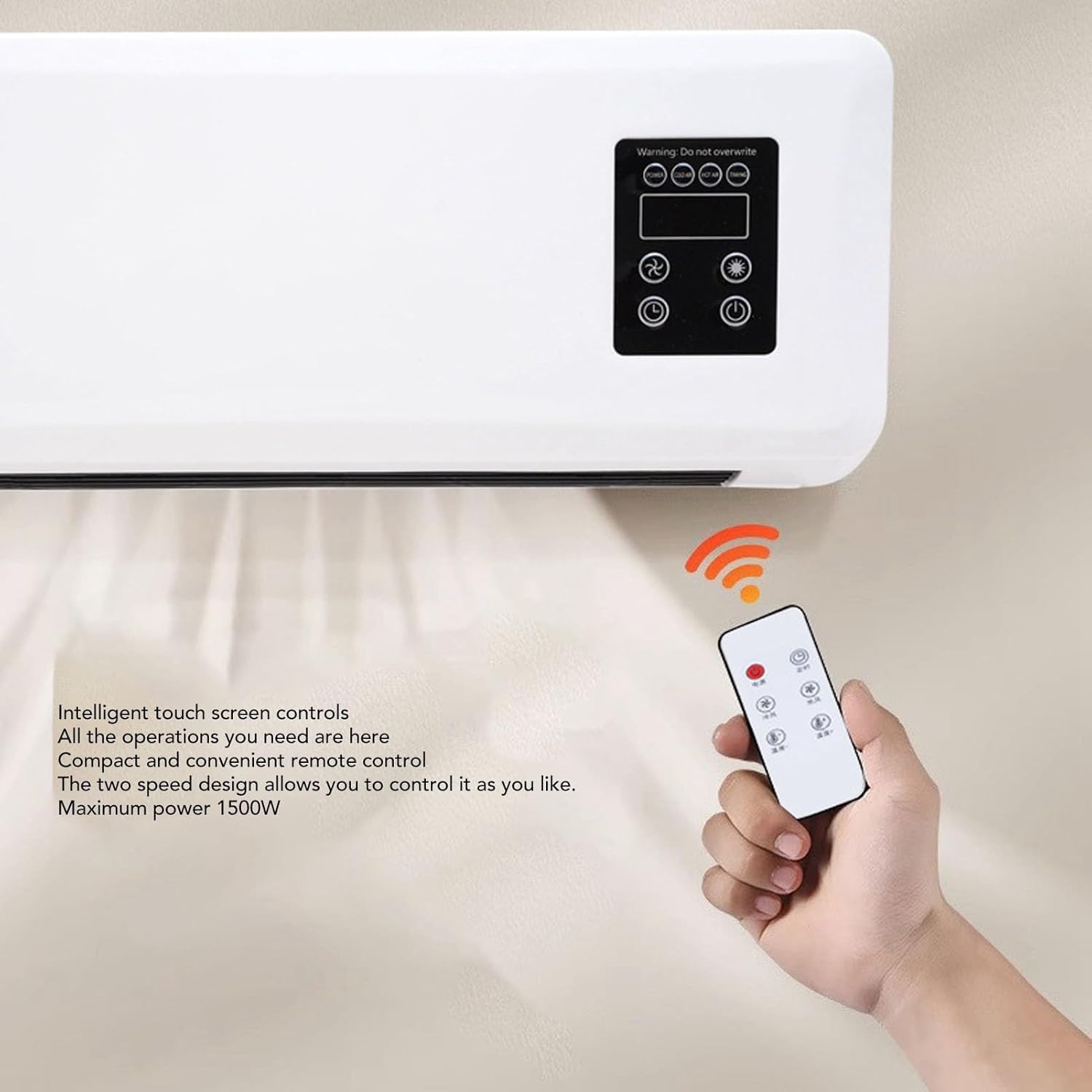 ZJchao 1500W Wall Mounted Space Heater with Towel Rack