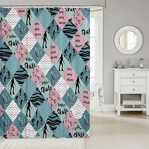 Erosebridal Skating Shower Curtain Set 1