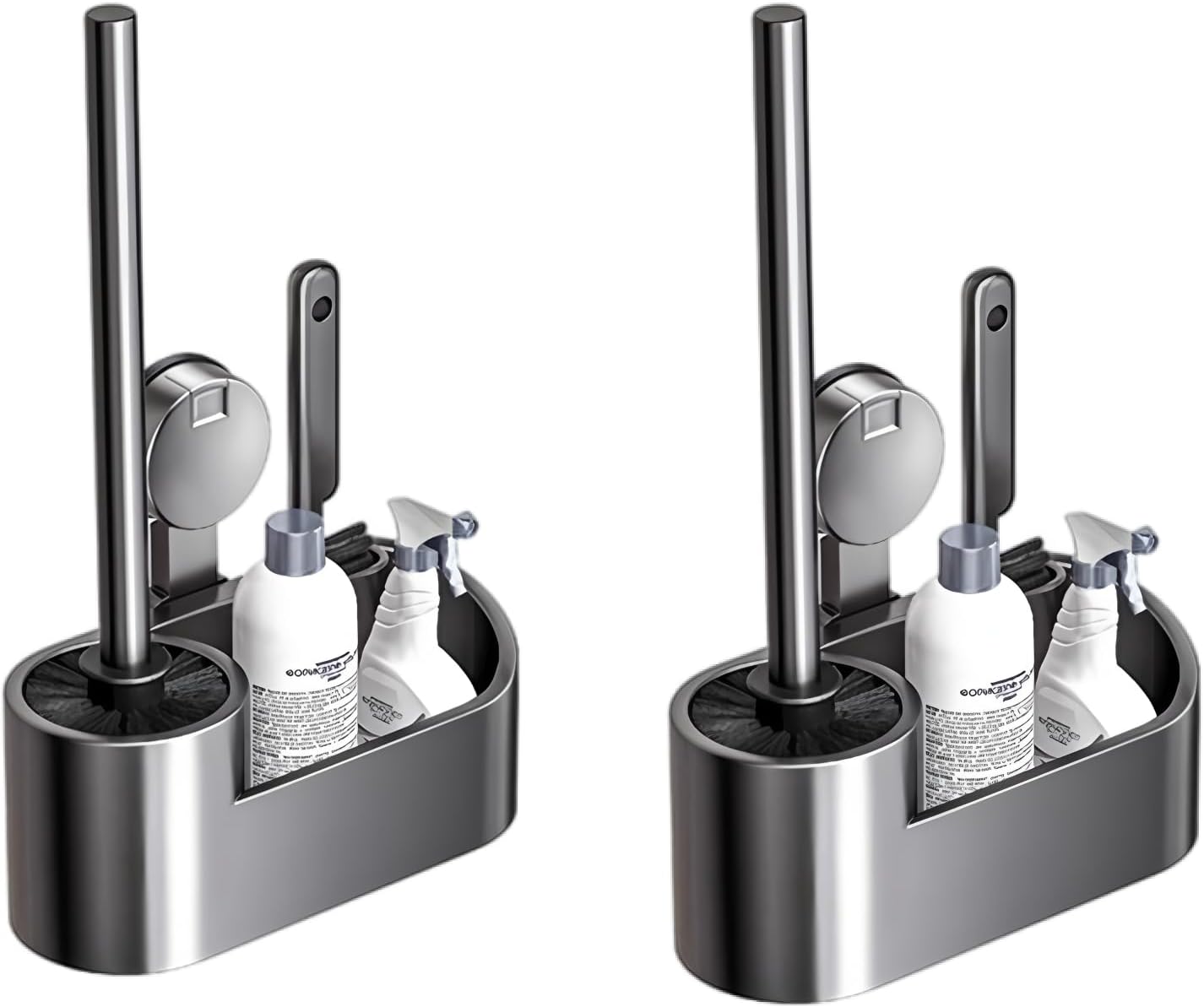 GHYFFF 2 in 1 Toilet Brush and Holder Set