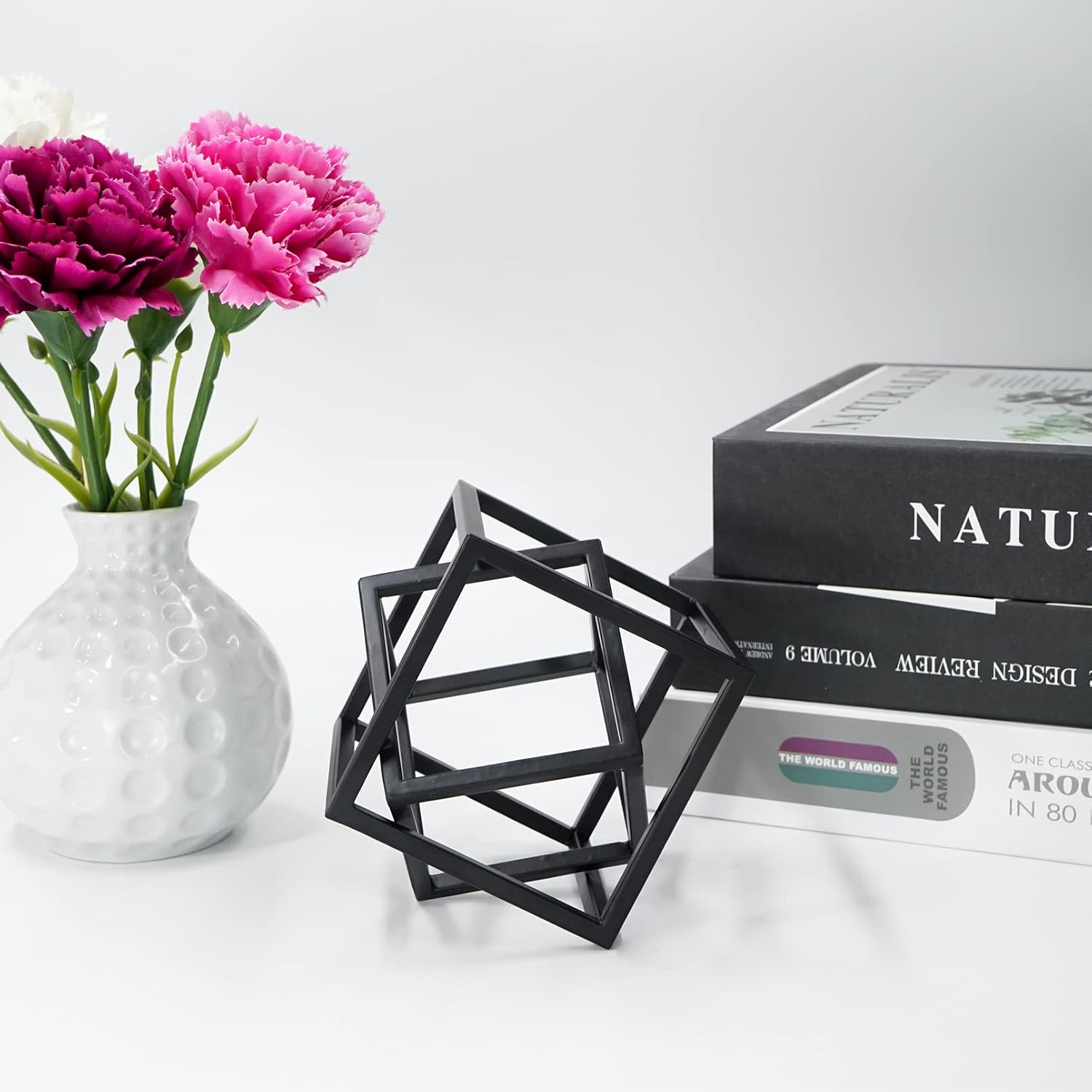 DreamsEden Brass Cube Sculpture Modern Decor Accent
