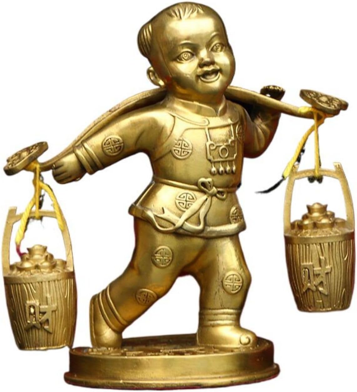 Ecqizer Feng Shui Wealth Child Statue Decor