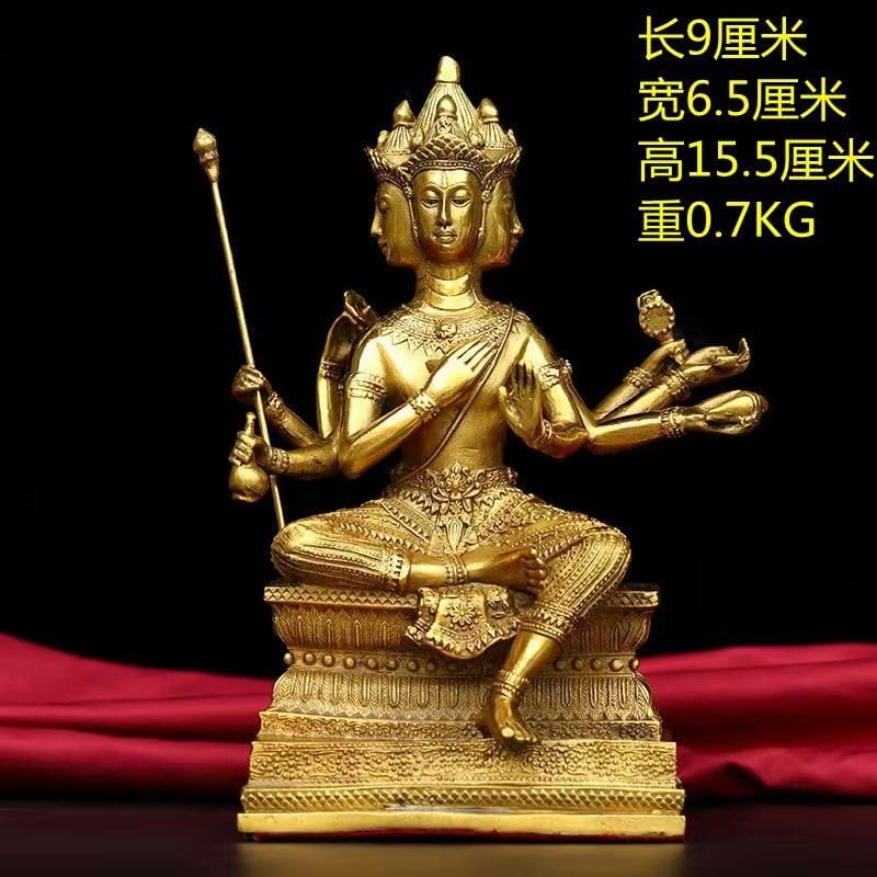 Ecqizer 4-Faced Buddha Statue for Home and Feng Shui
