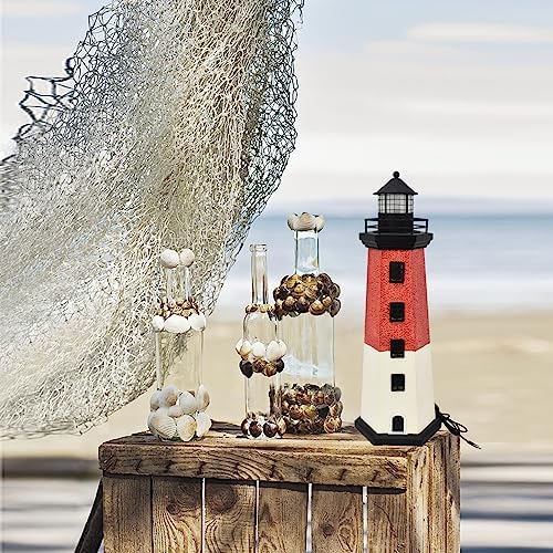 K KILIPES USB Powered Wooden Lighthouse Decor