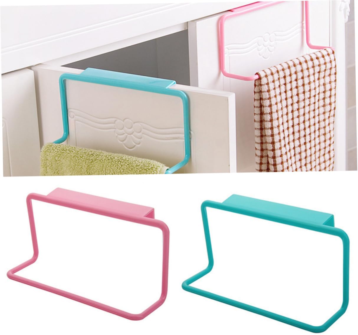 FOYTOKI 2Pcs Towel Racks Door Hanger Space Saving