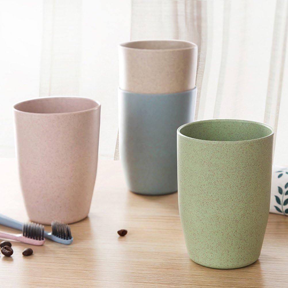 DOITOOL Bathroom Tooth Cup Simple Round Rinsing Mug for All Ages