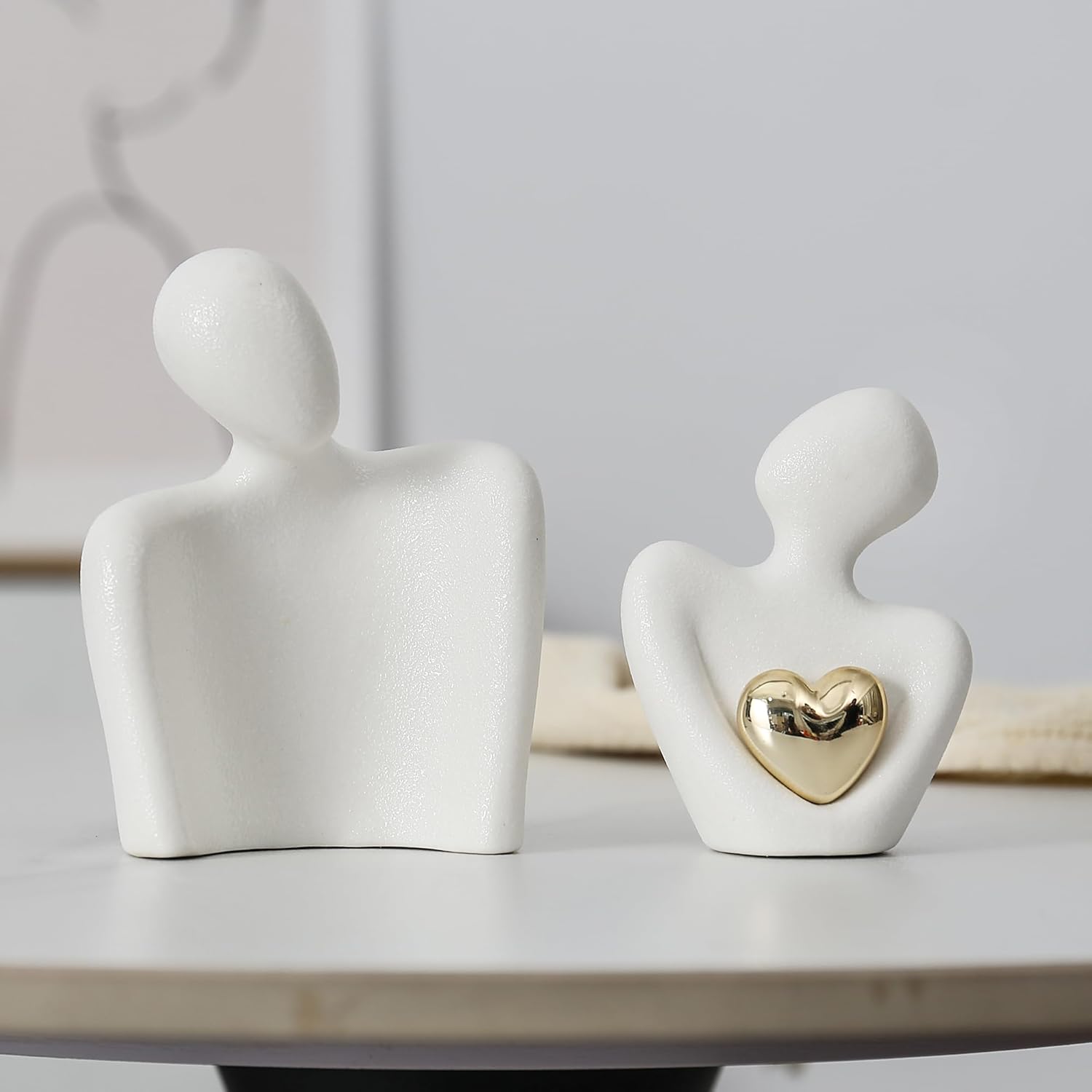 Hugging Couple Statue Ceramic Romantic Gift for Her