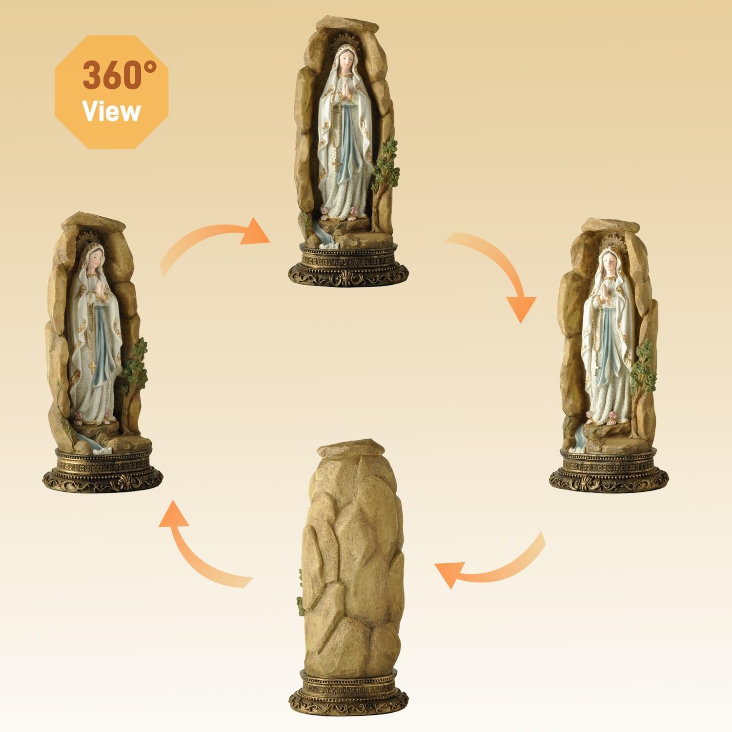 PlentifulHome Bleesed Virgin Mary Statue 125 Inch