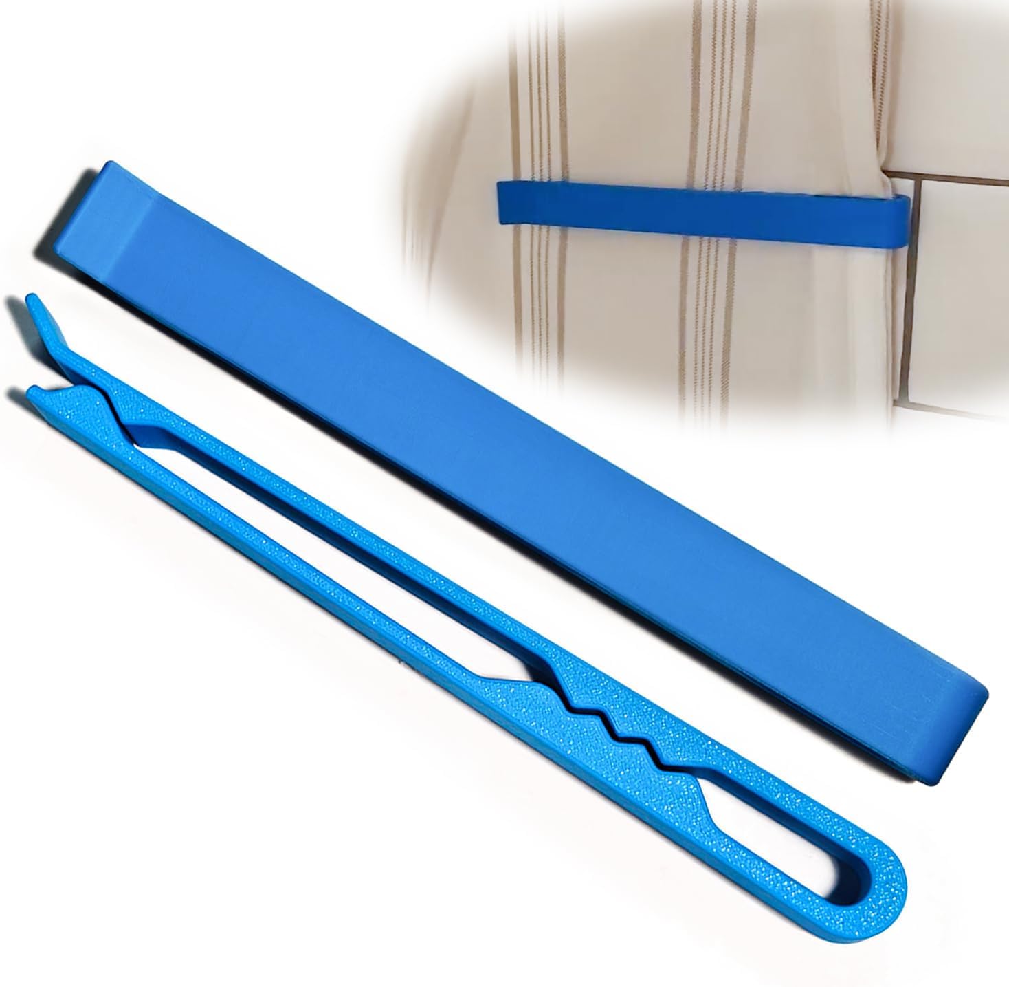 2 Packs Self Adhesive Shower Curtain Clips - Blue