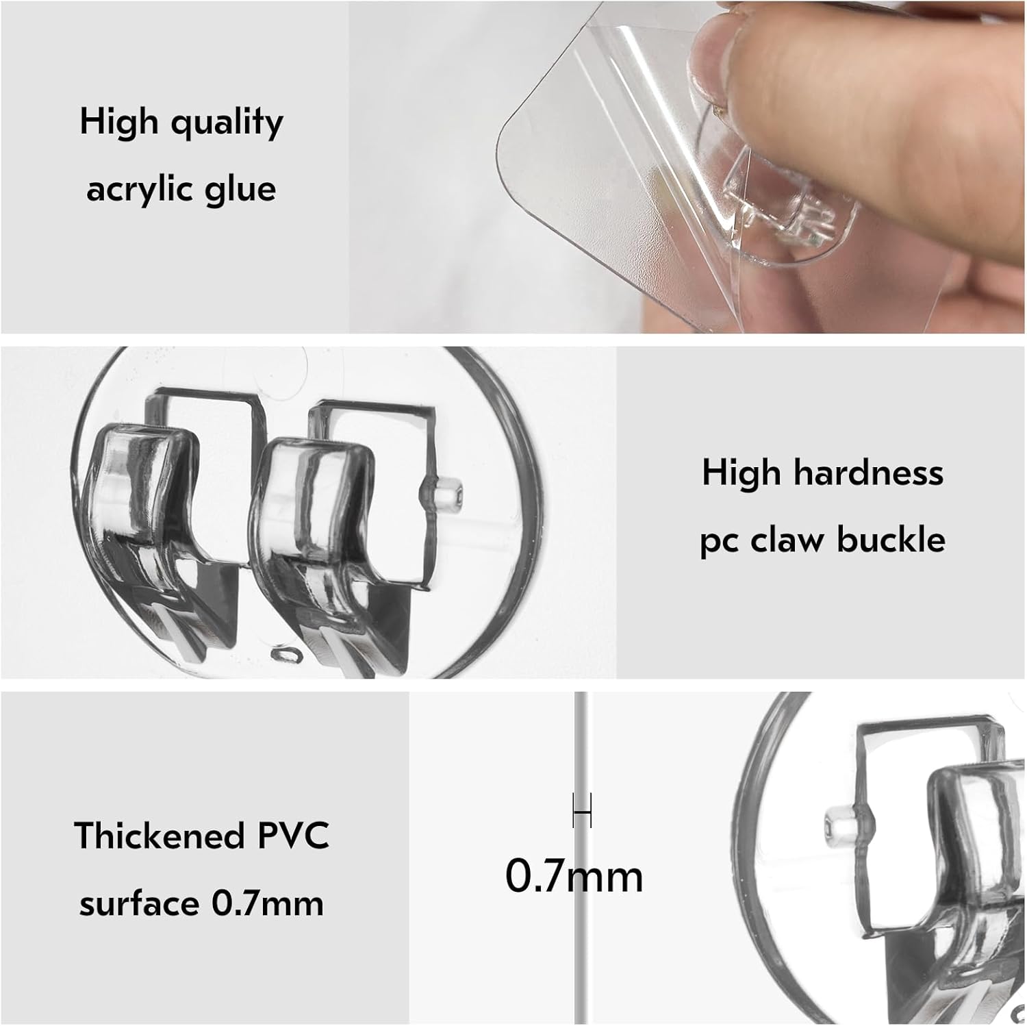 Shower Caddy Adhesive Replacement Set 8-Pack