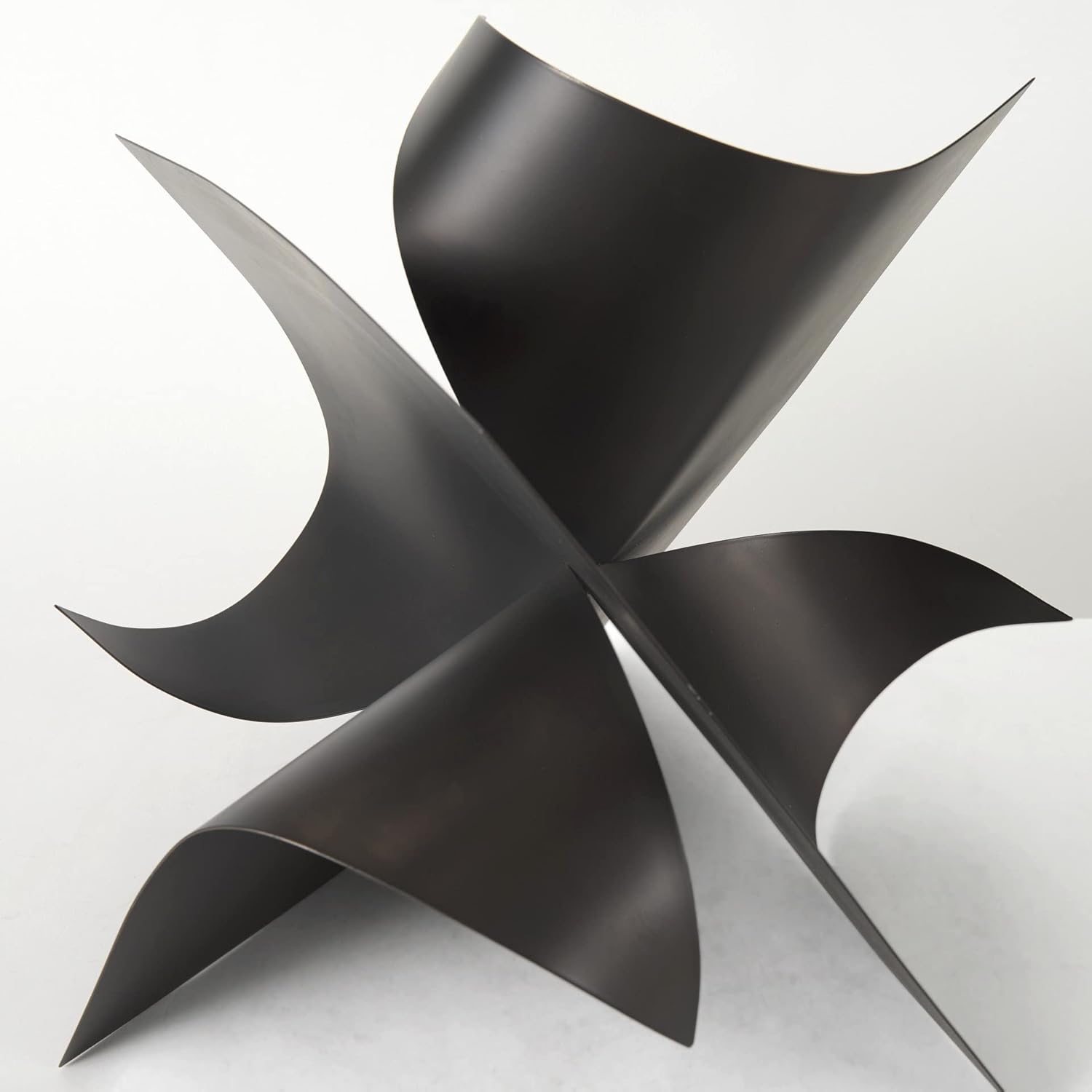 HomeRoots 18 Contempo Antiqued Black Abstract Sculpture