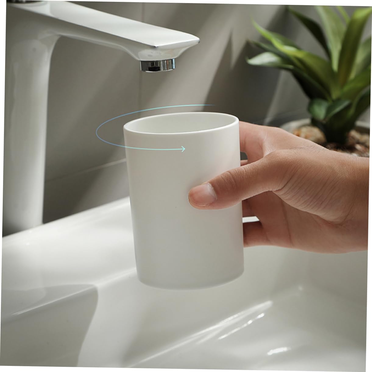 PRETYZOOM 2pcs Modern Unbreakable Bathroom Tumbler Cup Pp Material