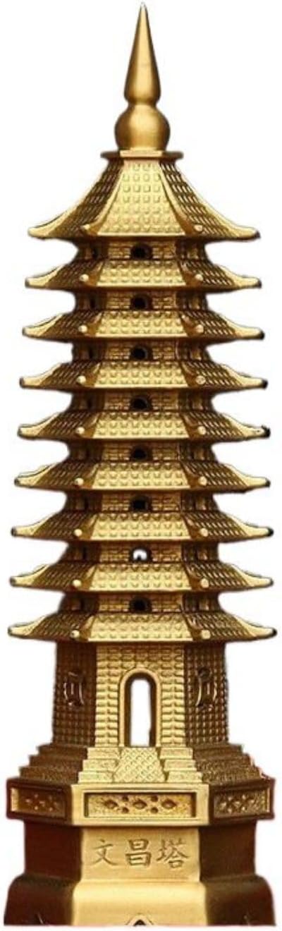 Golden Wen Chang Pagoda Tower Statue Career Fame 13 Layer
