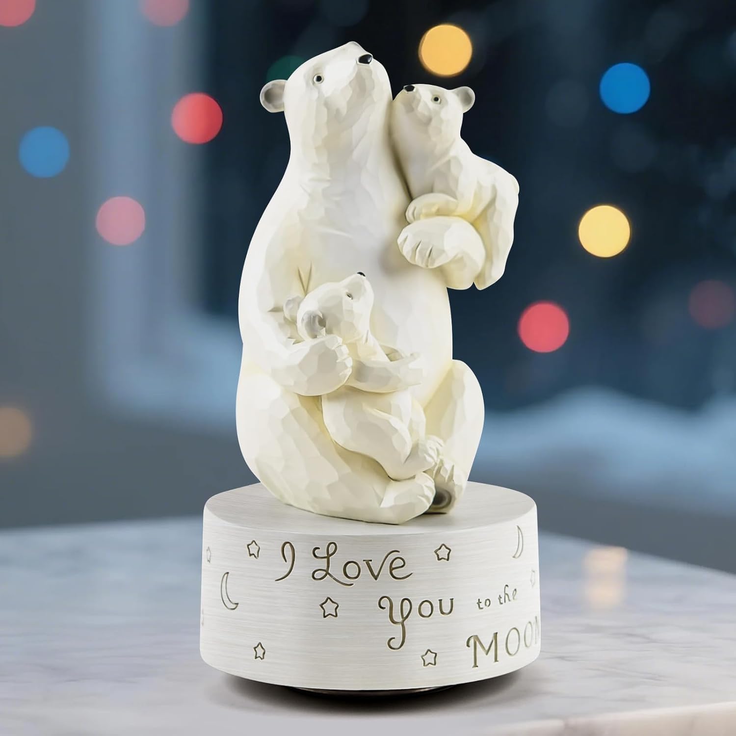 AIDLNS Polar Bear Family Music Box Figurine Gift