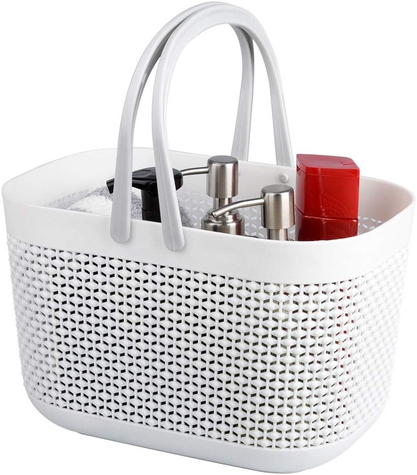 UUJOLY Plastic Storage Baskets with Handles - Shower Caddy for Bathroom Kitchen