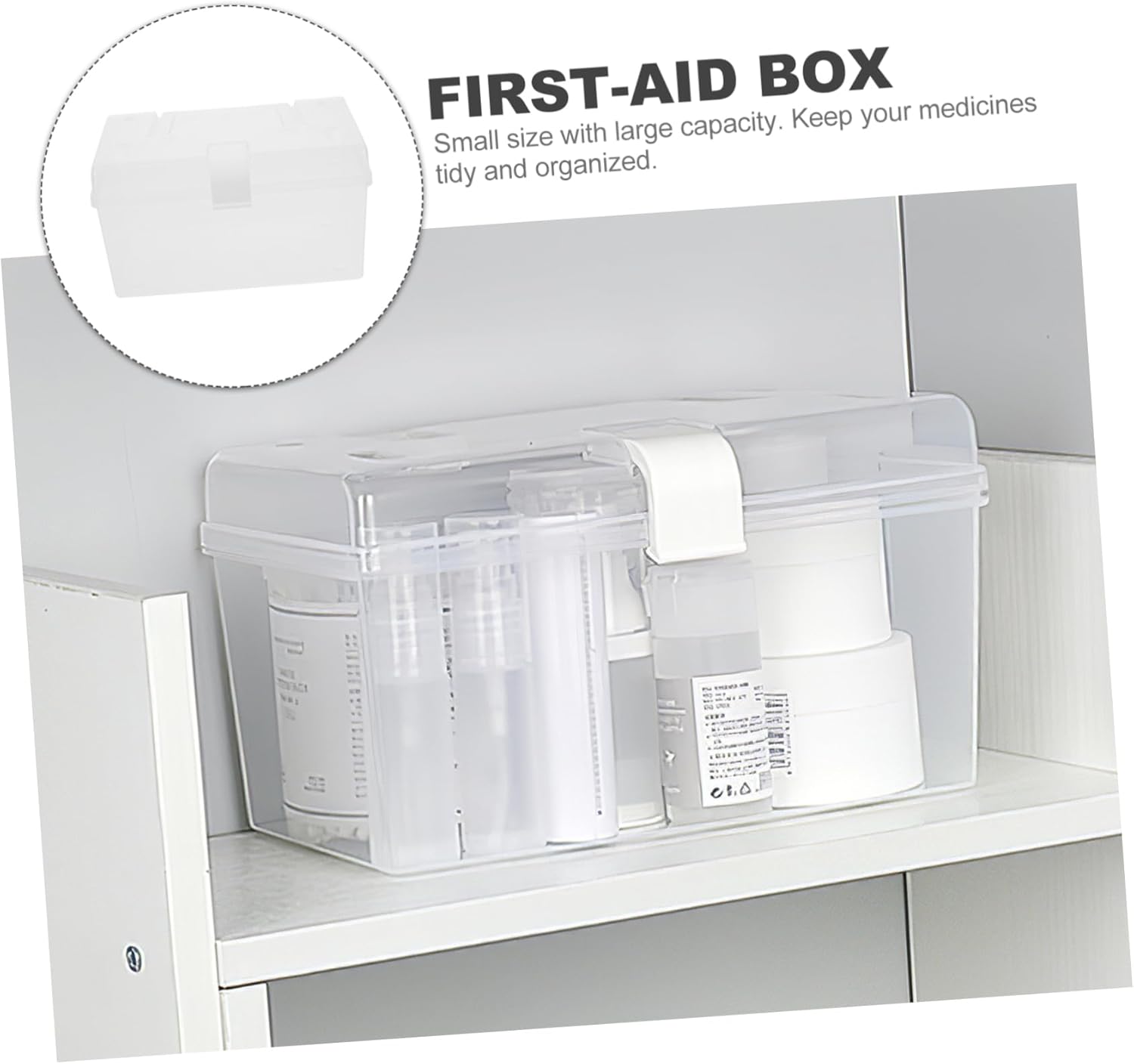 SECFOU Portable Medicine Cabinet with Buckle Closure