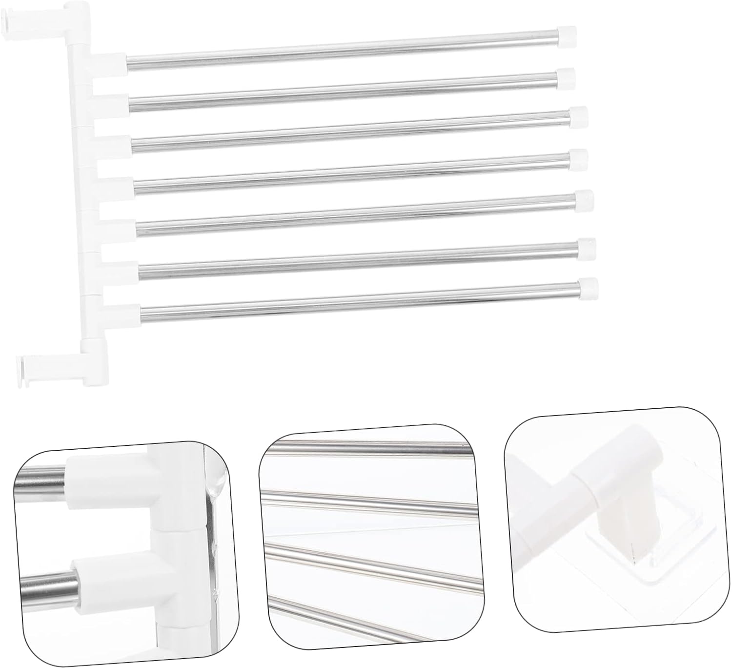 NUOBESTY 1Set Rotatory Towel Rack Stainless Steel