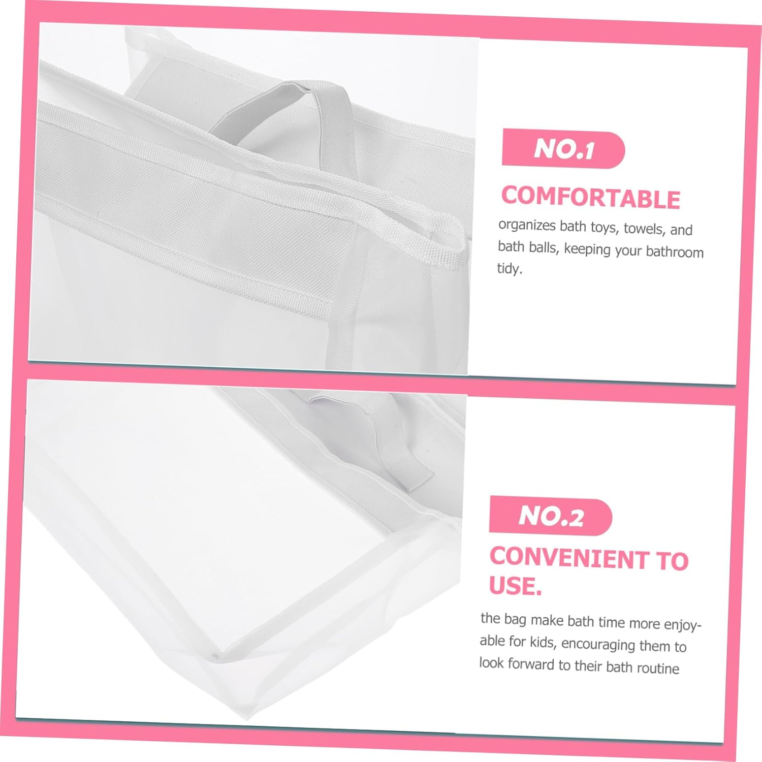 PERSELOSO Portable Mesh Bath Toy Organizer