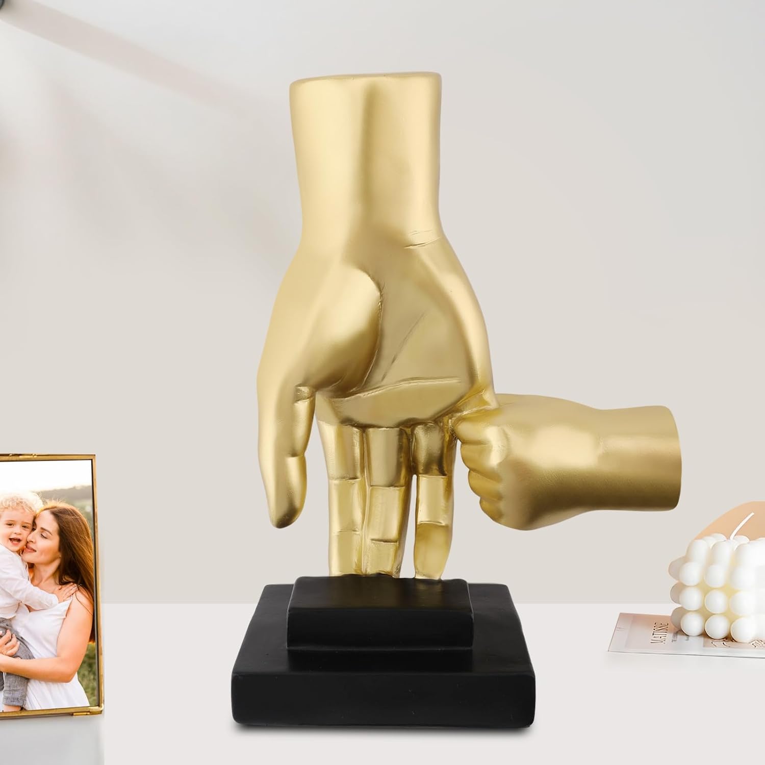 Gold Hands Sculpture Statues Modern Home Decor