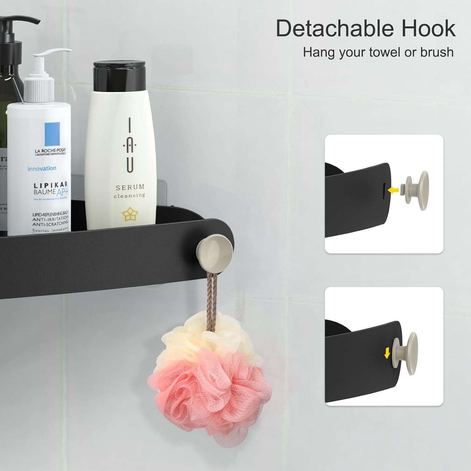 Sotfamily Shower Caddy Corner 4 Pack Black