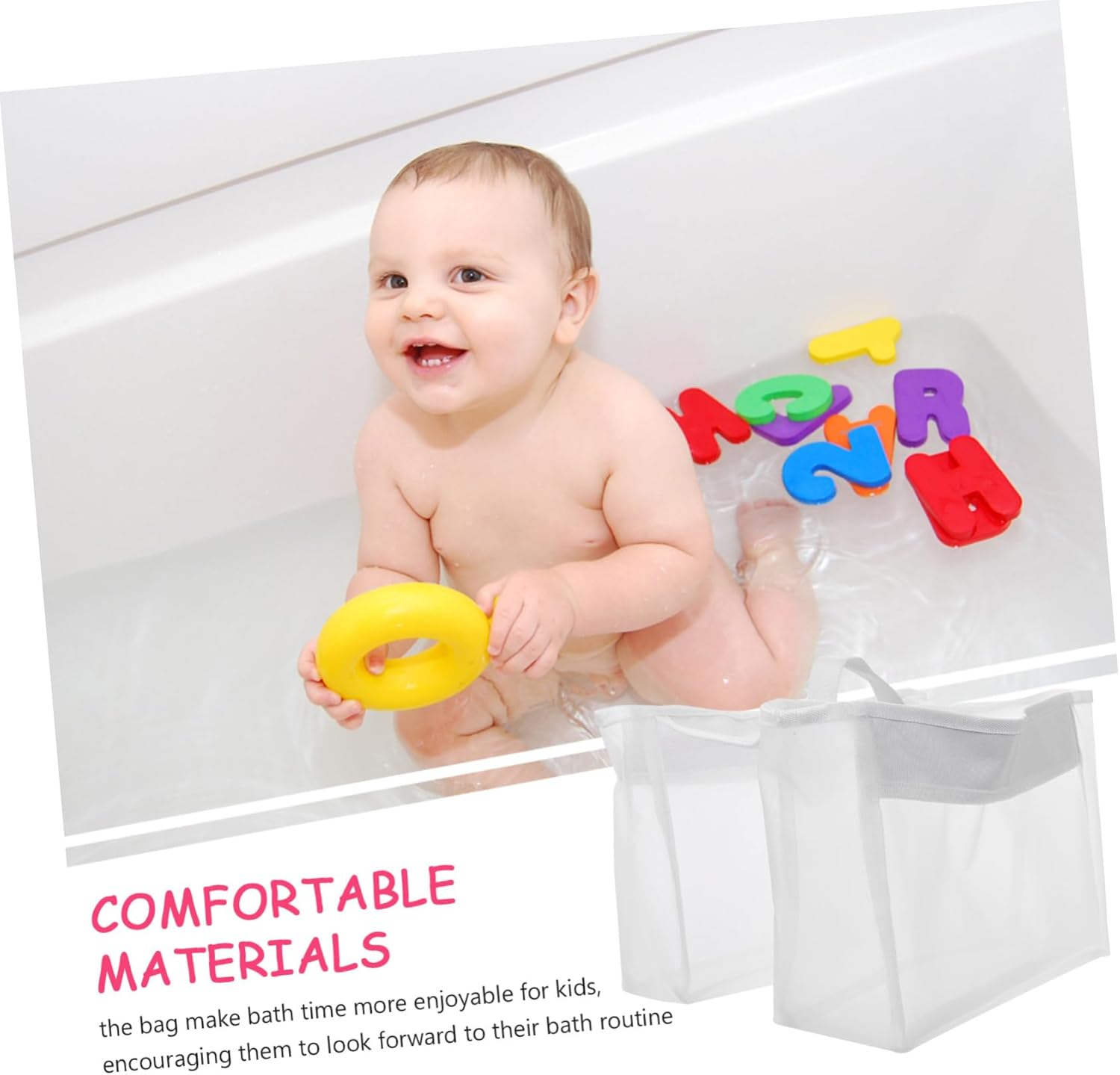 PERSELOSO Portable Mesh Bath Toy Organizer