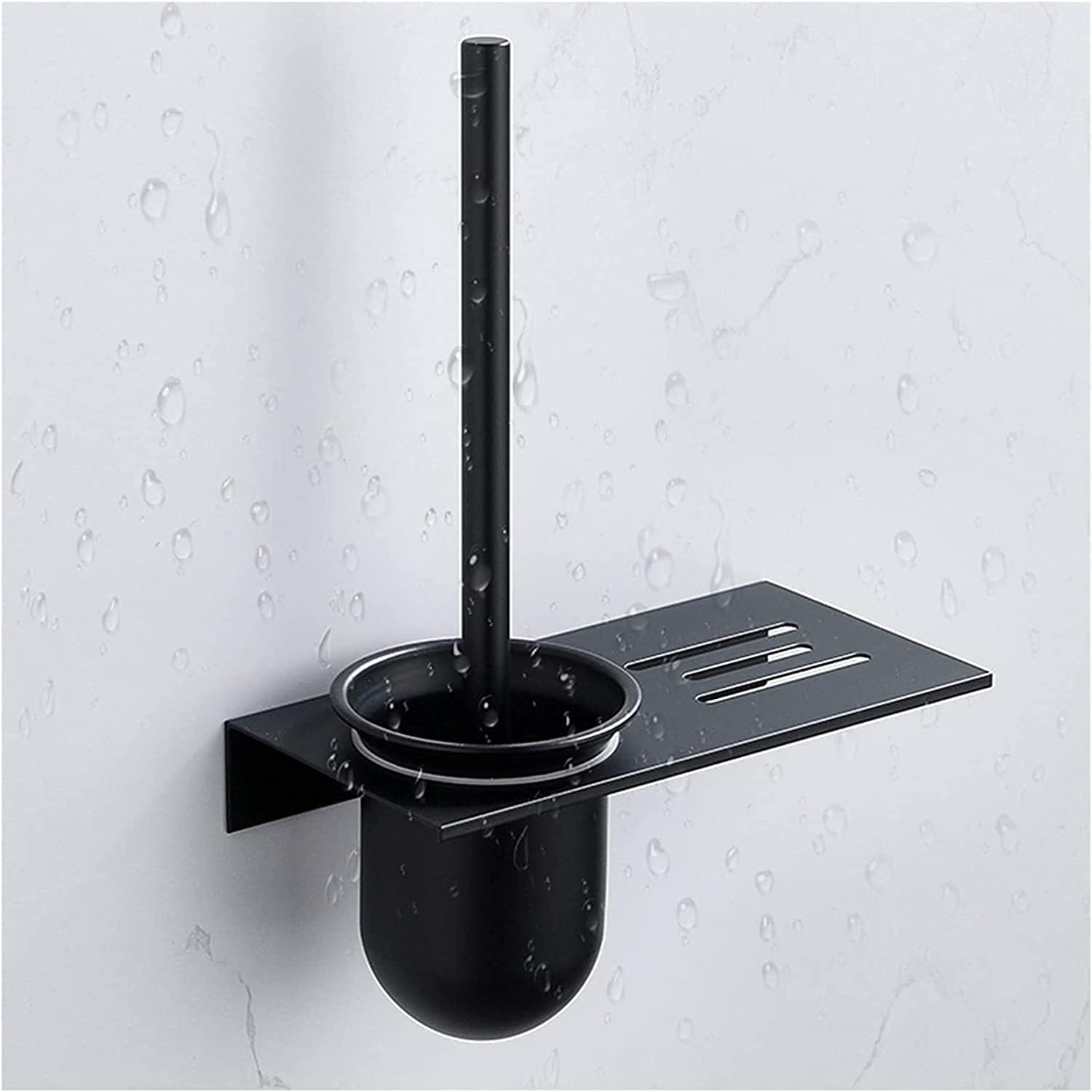 NIUBB Toilet Brush with Drip Tray and Holder
