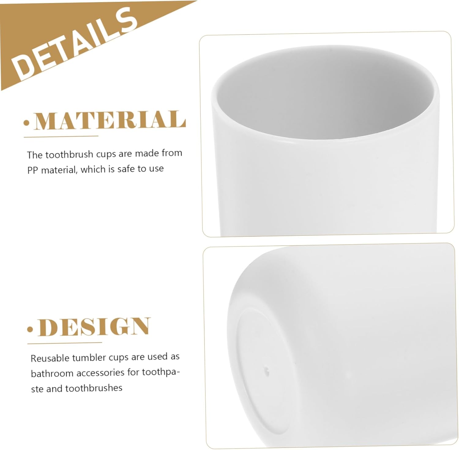 Luxshiny 2pcs Reusable Tooth Rinsing Tumblers 1