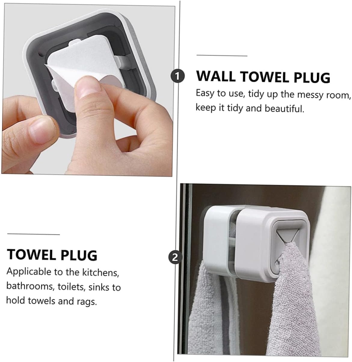 PRETYZOOM 3Pcs Wall Mounted Towel Racks