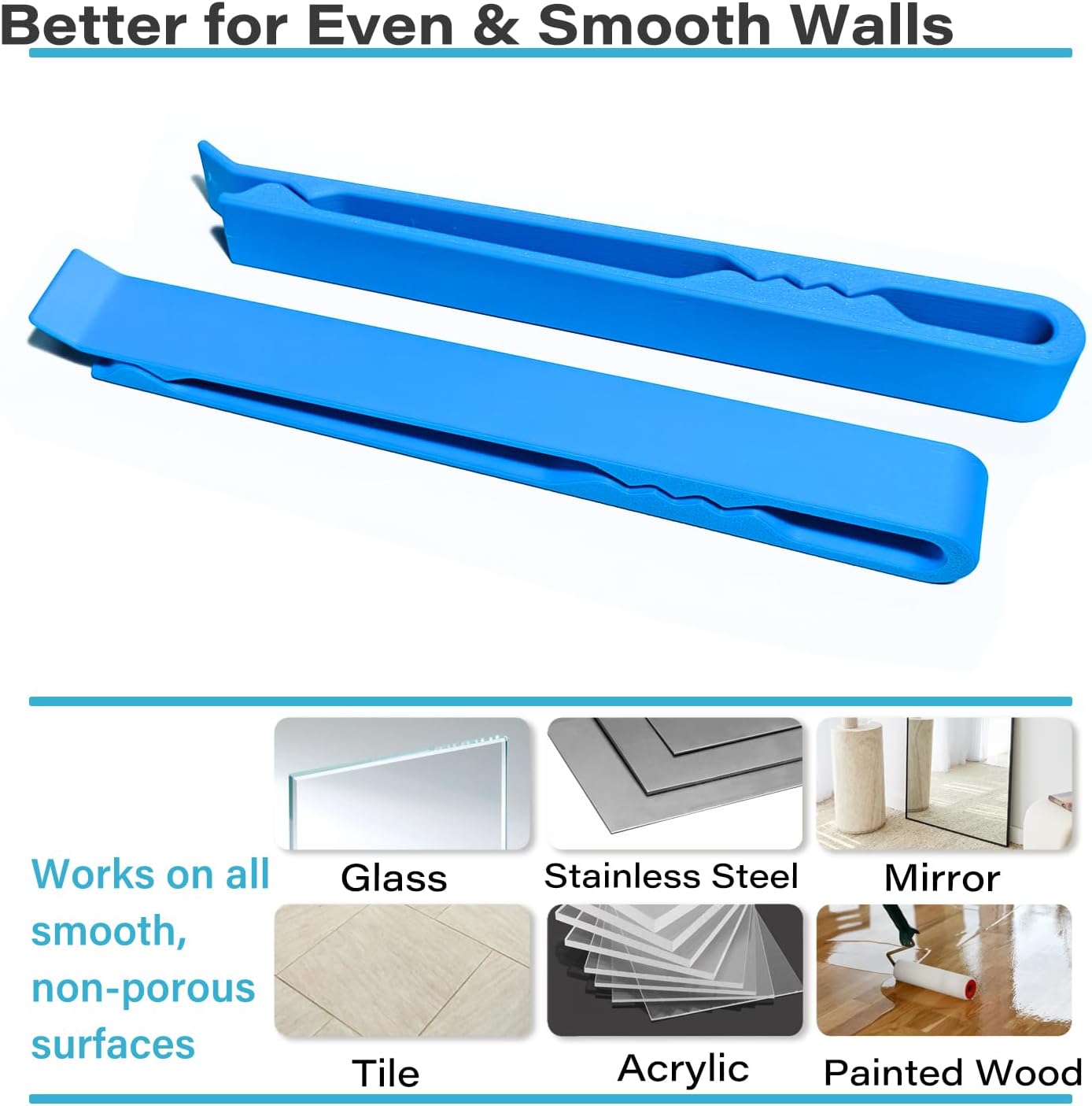 2 Packs Self Adhesive Shower Curtain Clips - Blue