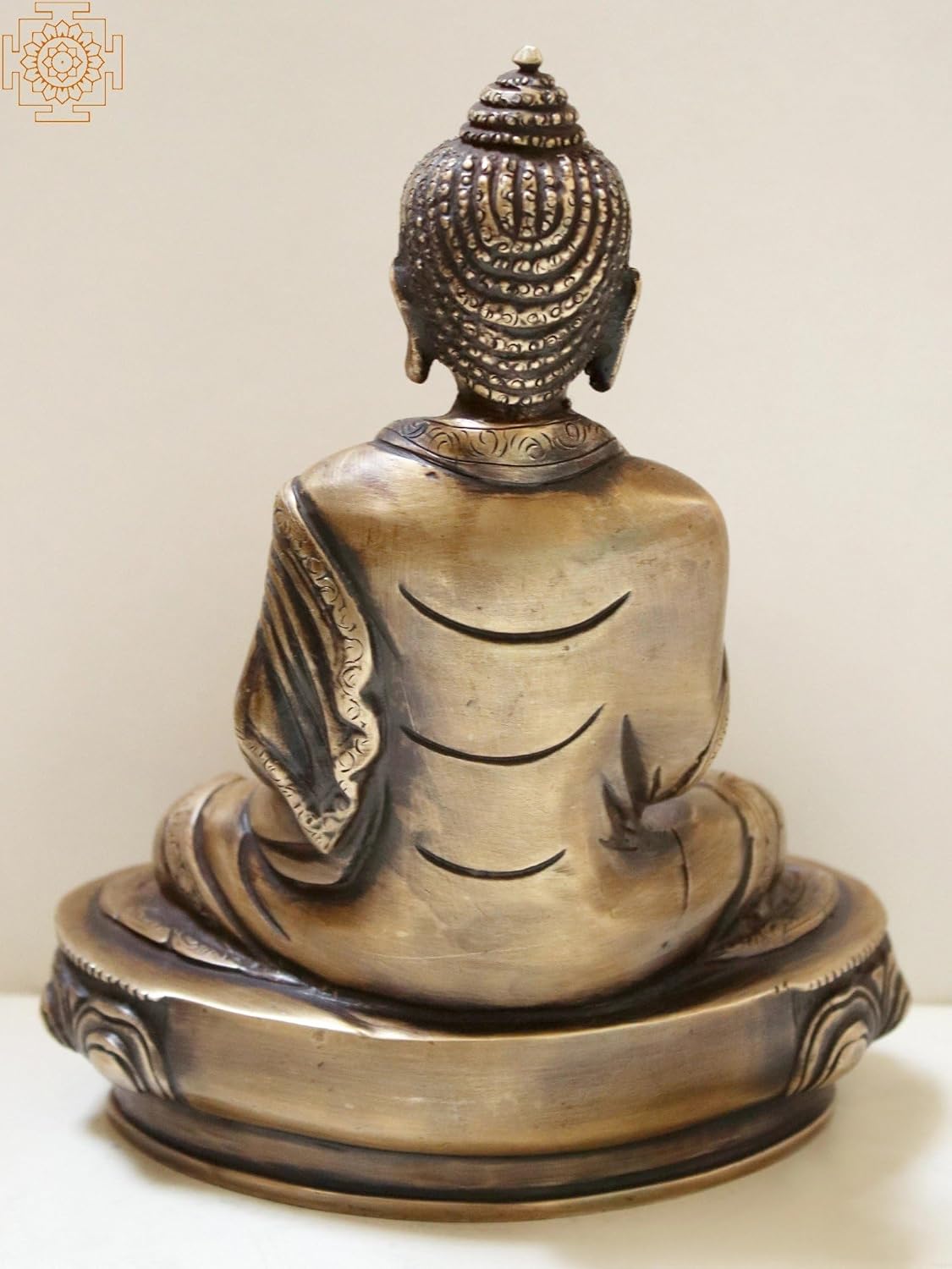 8-Inch Buddha Brass Statue with Vitarka Mudra