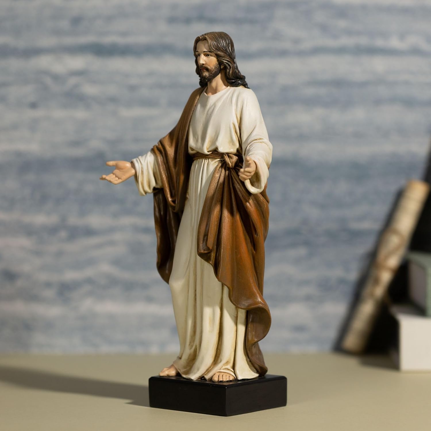 12 Inch Hand Painted Jesus Statue Religious Home Decor