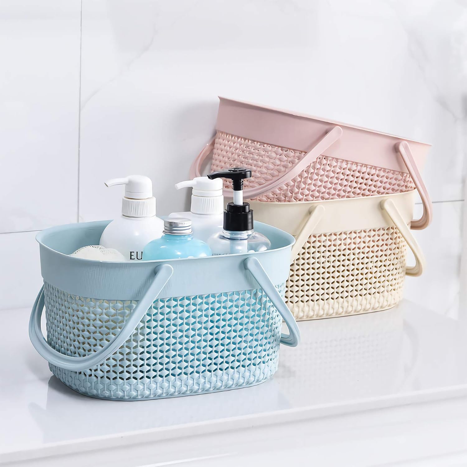 Rejomiik Portable Shower Caddy Basket with Handles