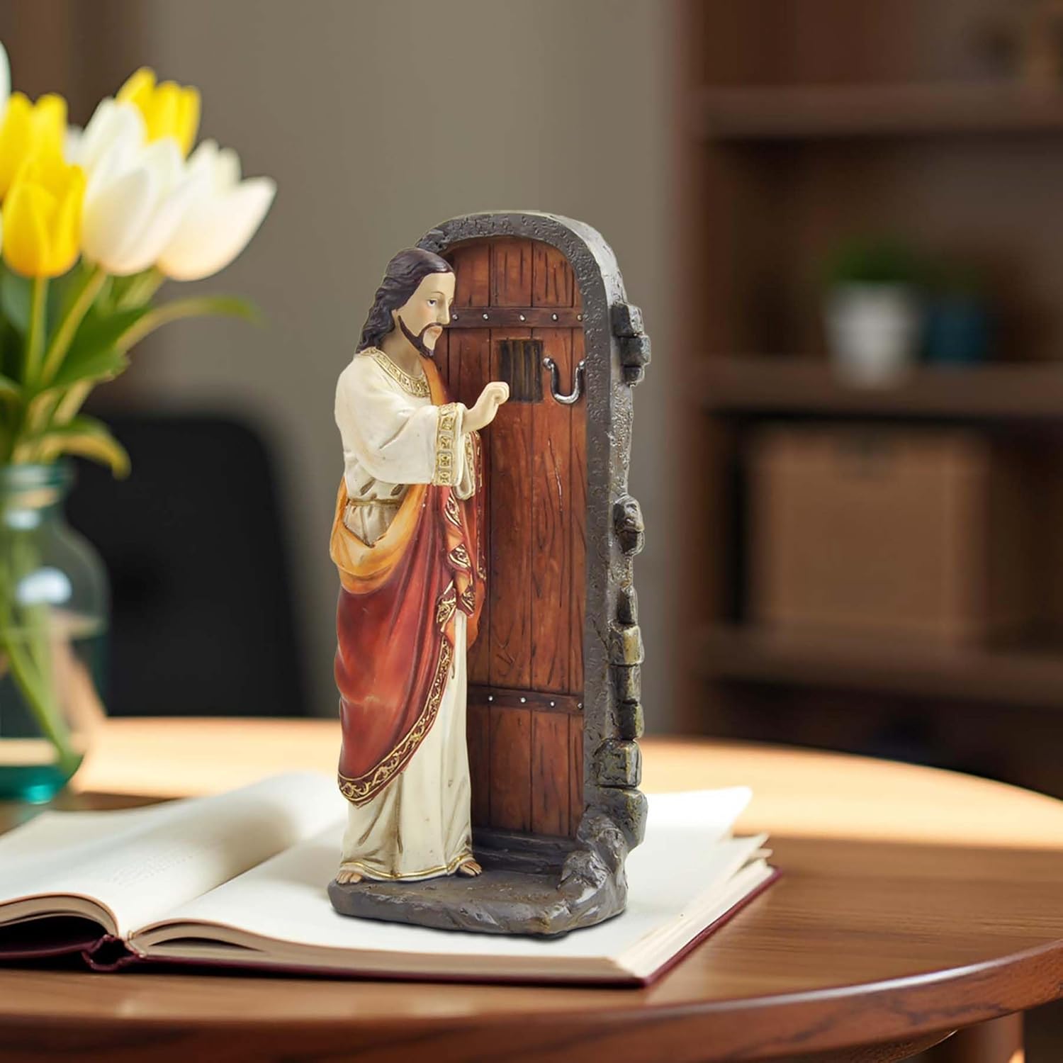 Adostob Cici Jimmy Jesus Knocking Statue 512 Inch