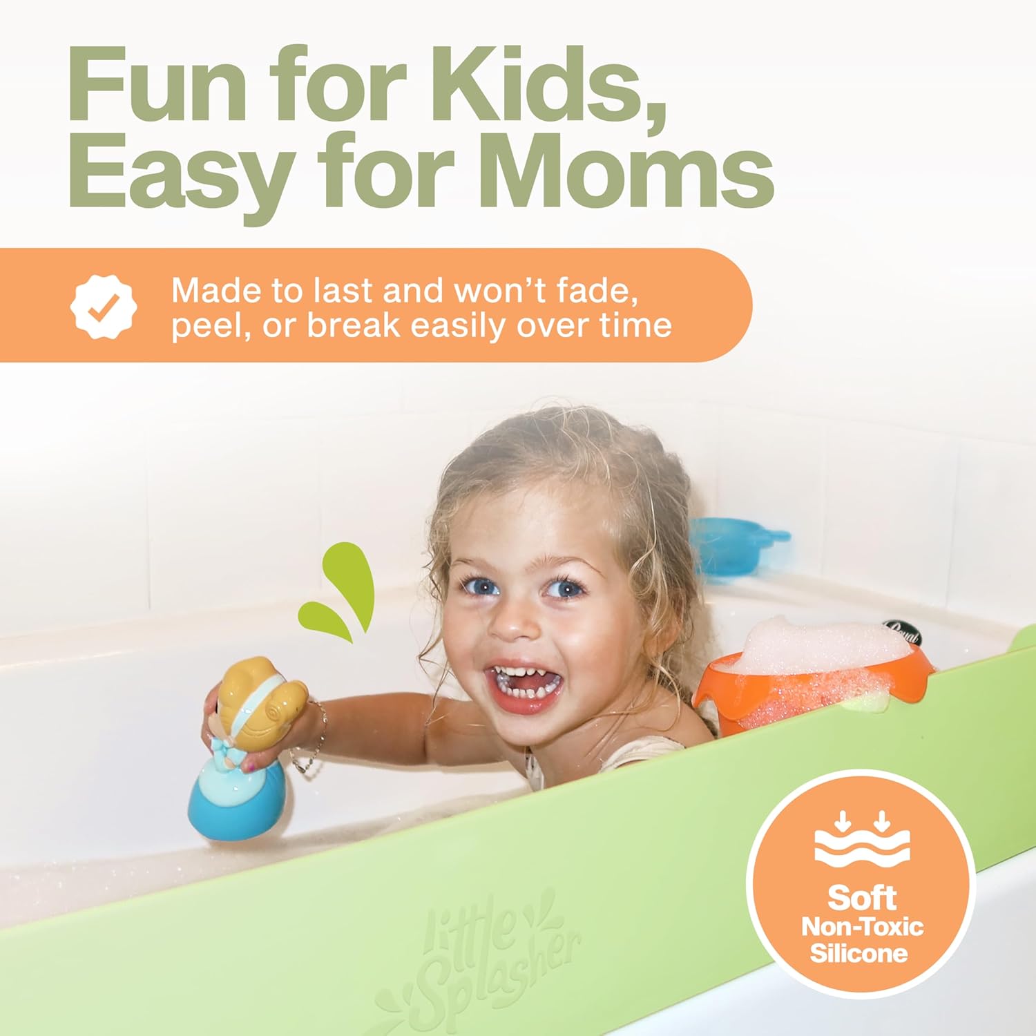 Little Splasher Green Bathtub PlayPad with Suction Cups