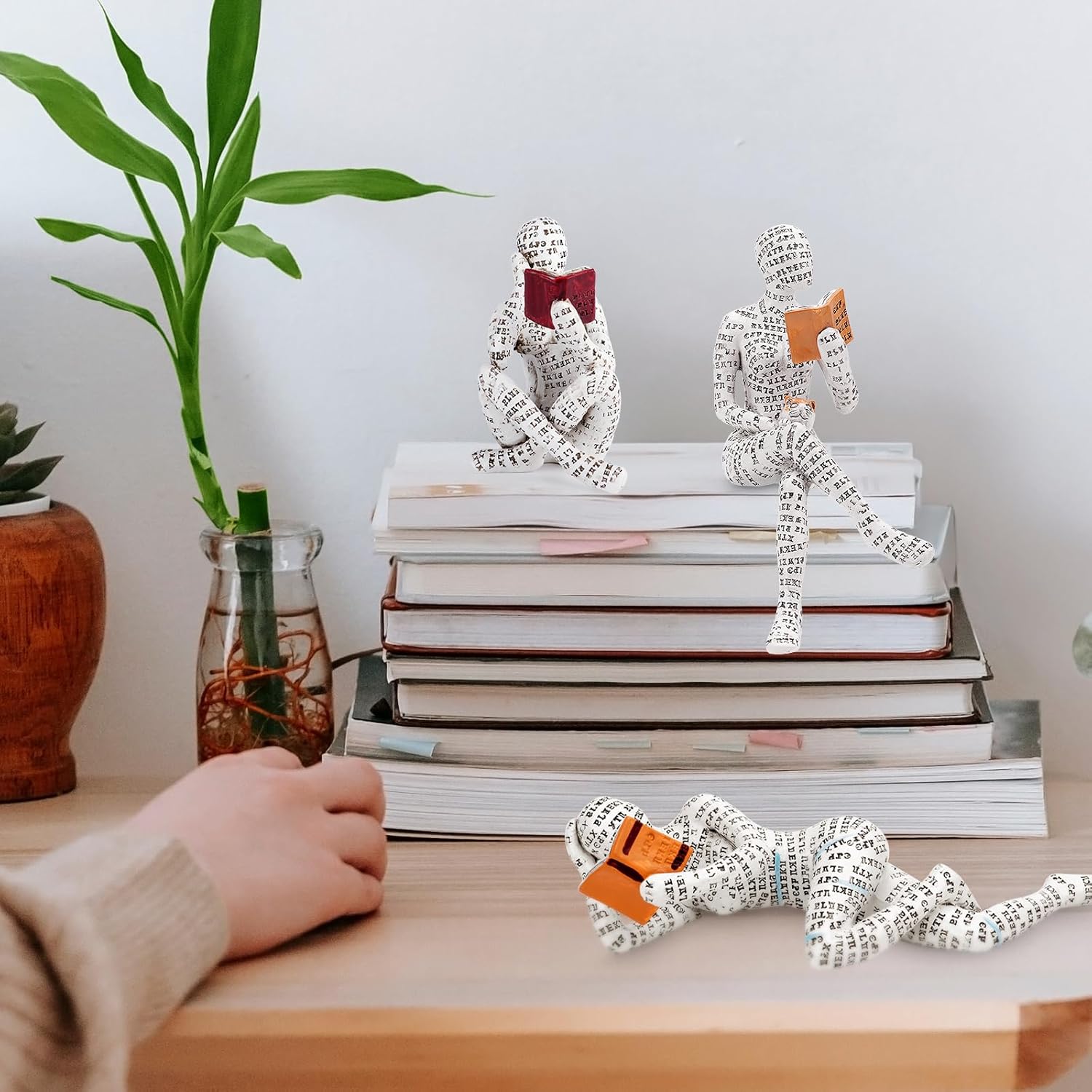 Puthiac Home Decor Accents - Reading Woman Figurine Statue