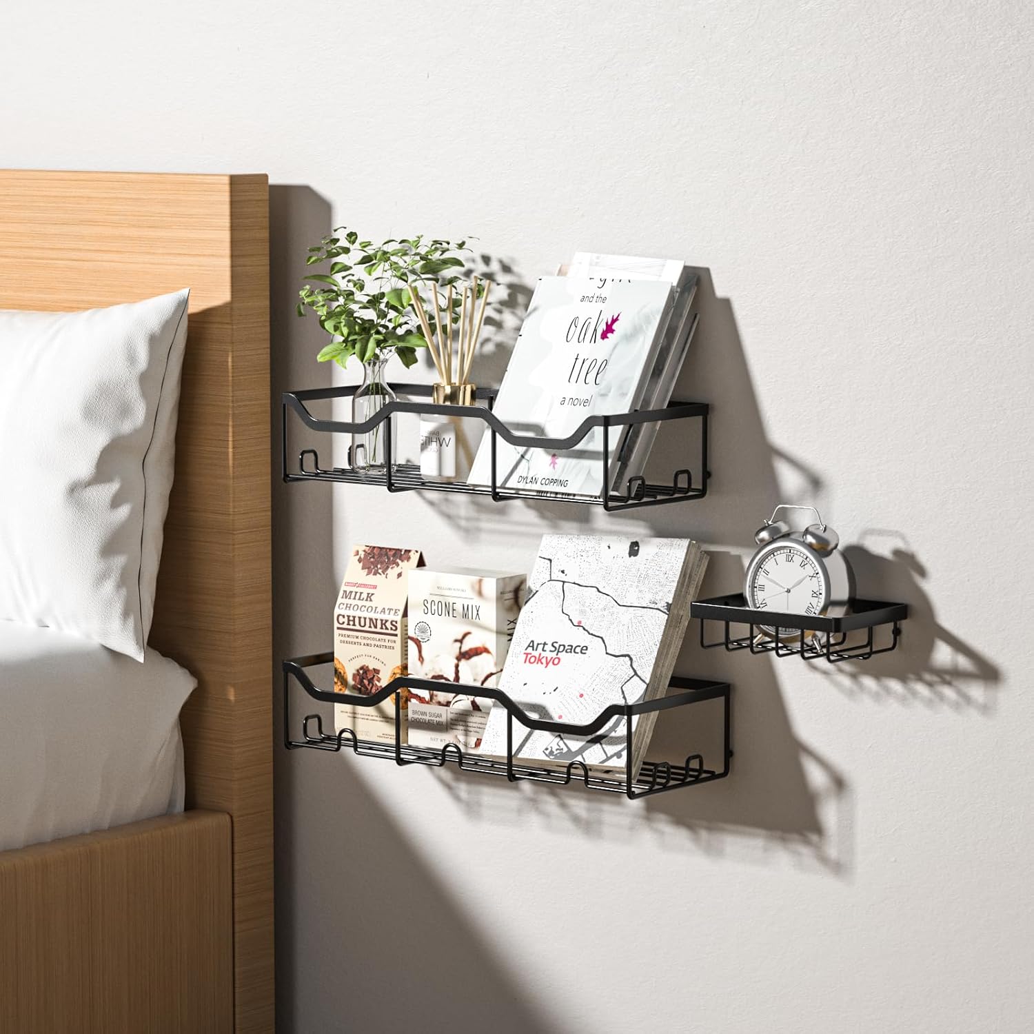 ASTOFLI 4-Pack Shower Caddy Set with 16 Hooks