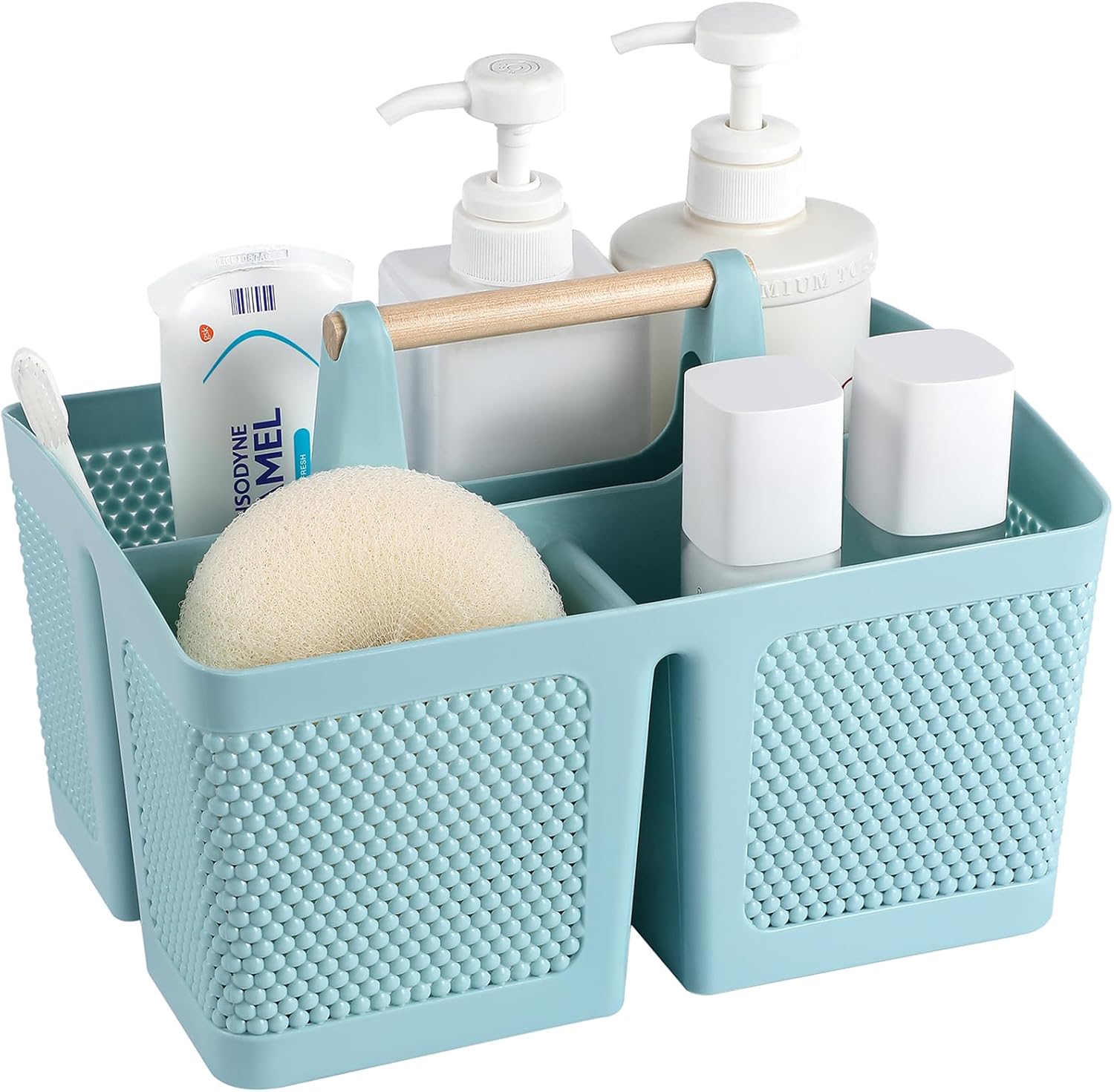 Rejomiik Portable Shower Caddy with Handle - Blue