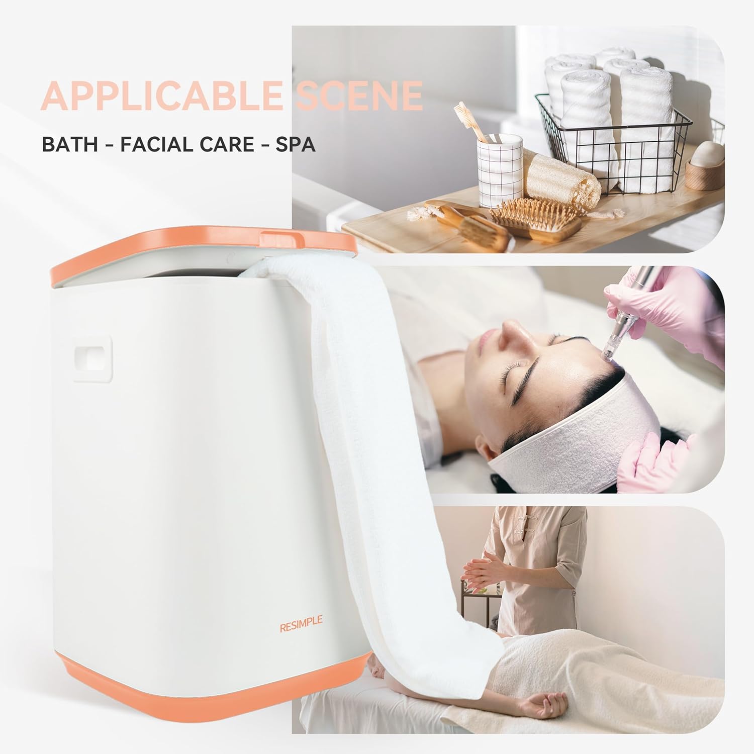 RESIMPLE Towel Warmer with LED Display and 3 Heating Modes