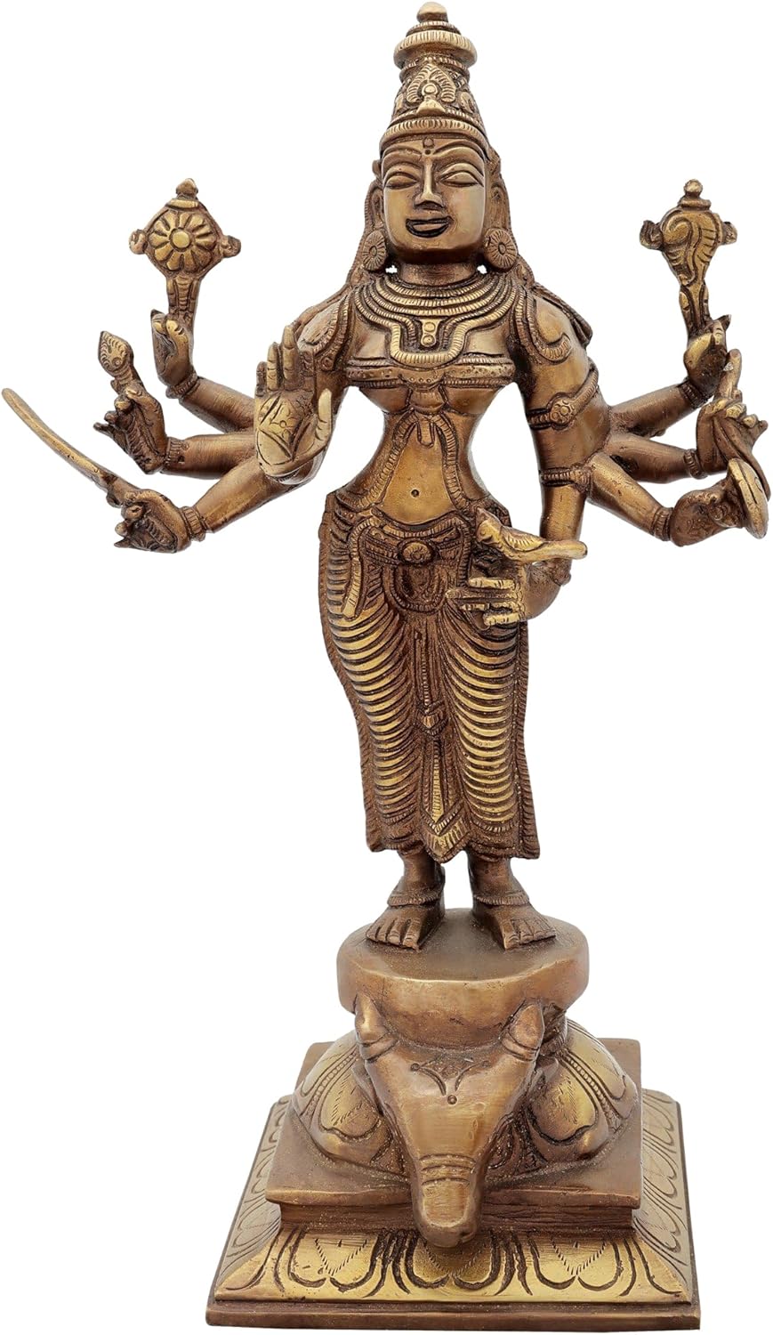 Devi Durga Brass Statue 11 Inch Pooja Mandir Showpiece