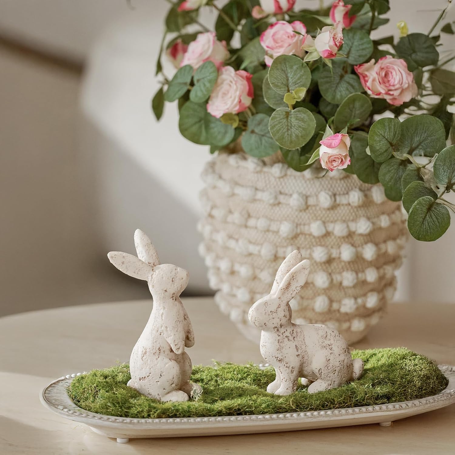 DN DECONATION Easter Bunny Decor Set of 2