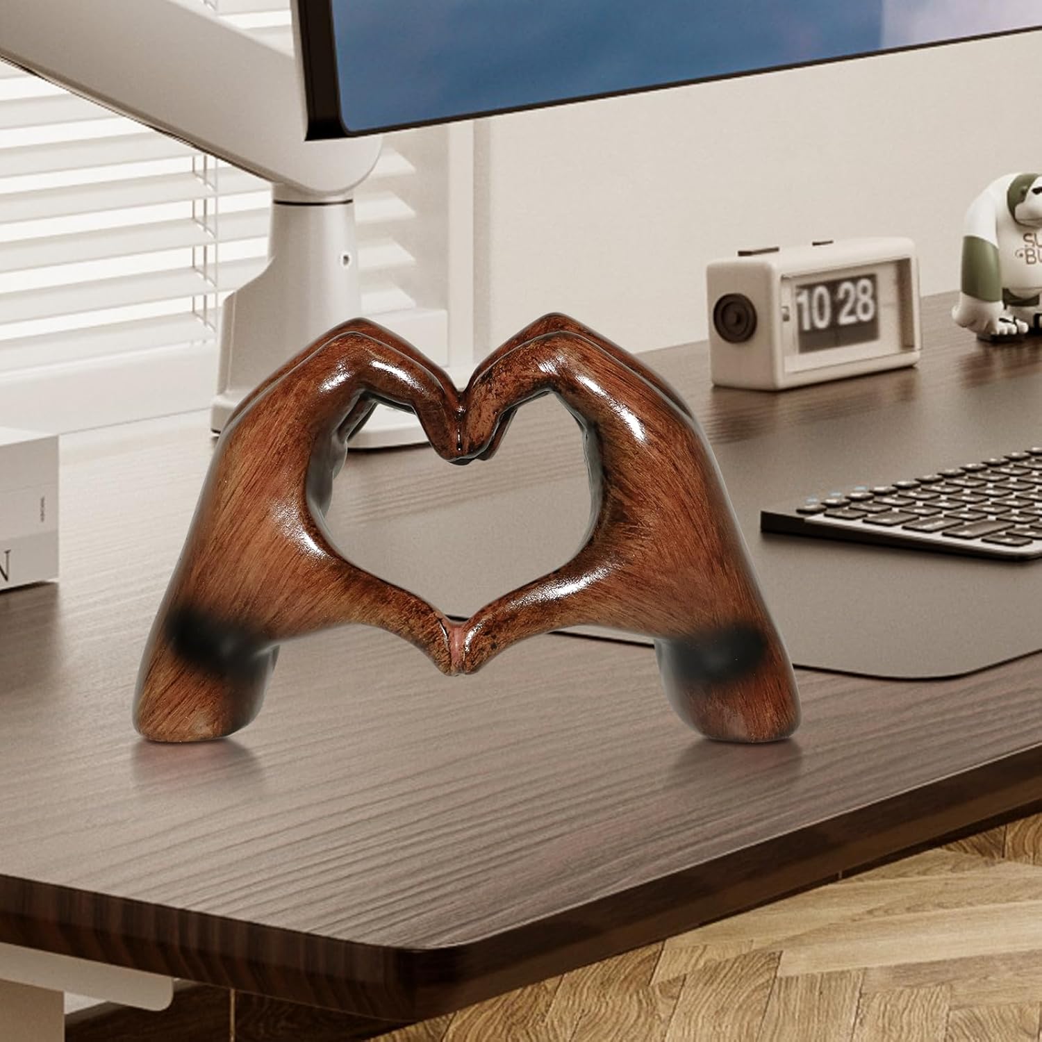Heart Hands Sculpture Decor for Living Room Office Bedroom