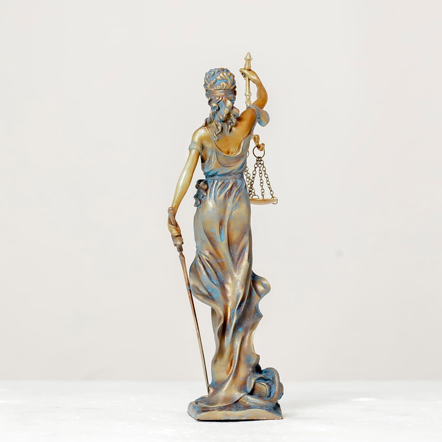 Bronze Lady Justice Statue 11-Inch Sculpture for Lawyers