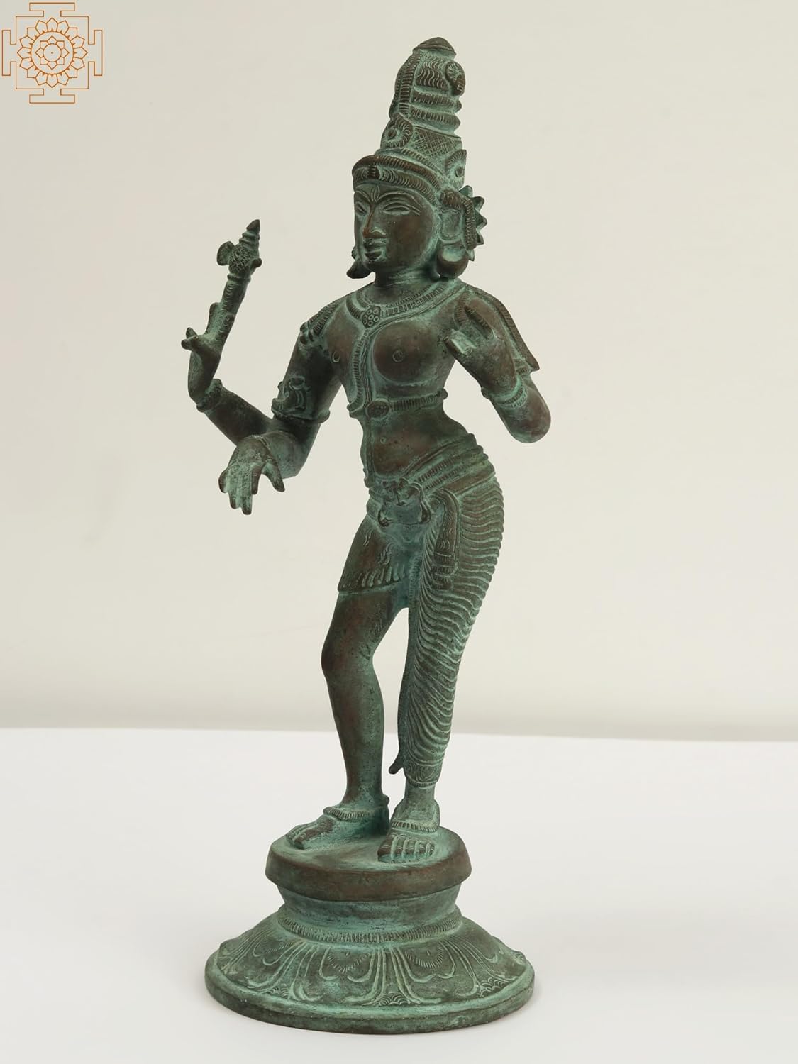 Brass Ardhanarishvara Statue 11 Inch Divine Unity